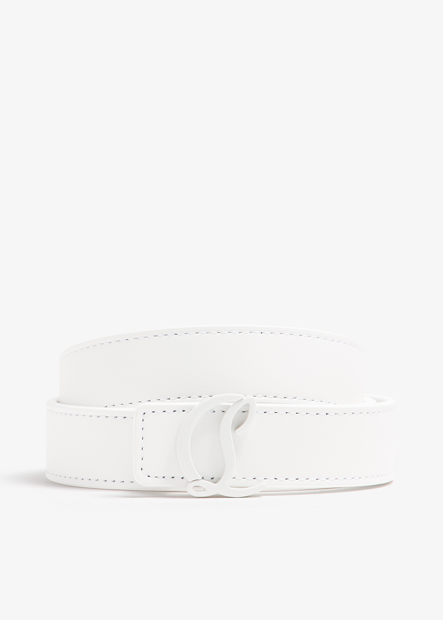 

CL logo belt, White