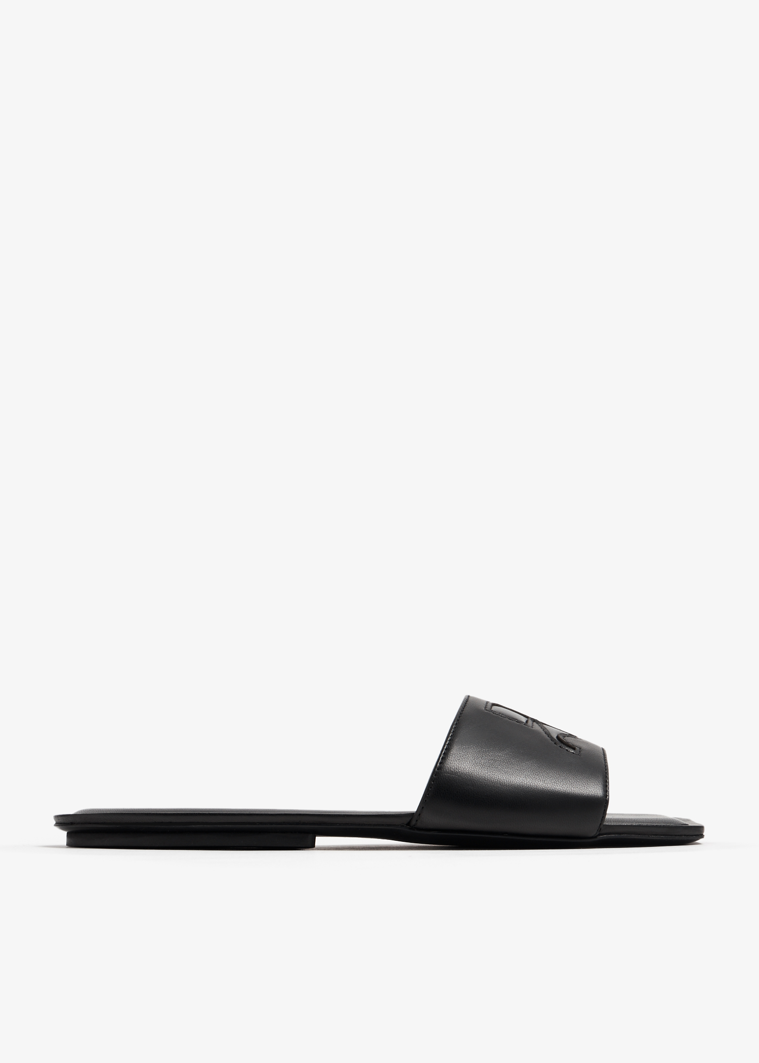 

AC leather slide sandals, Black