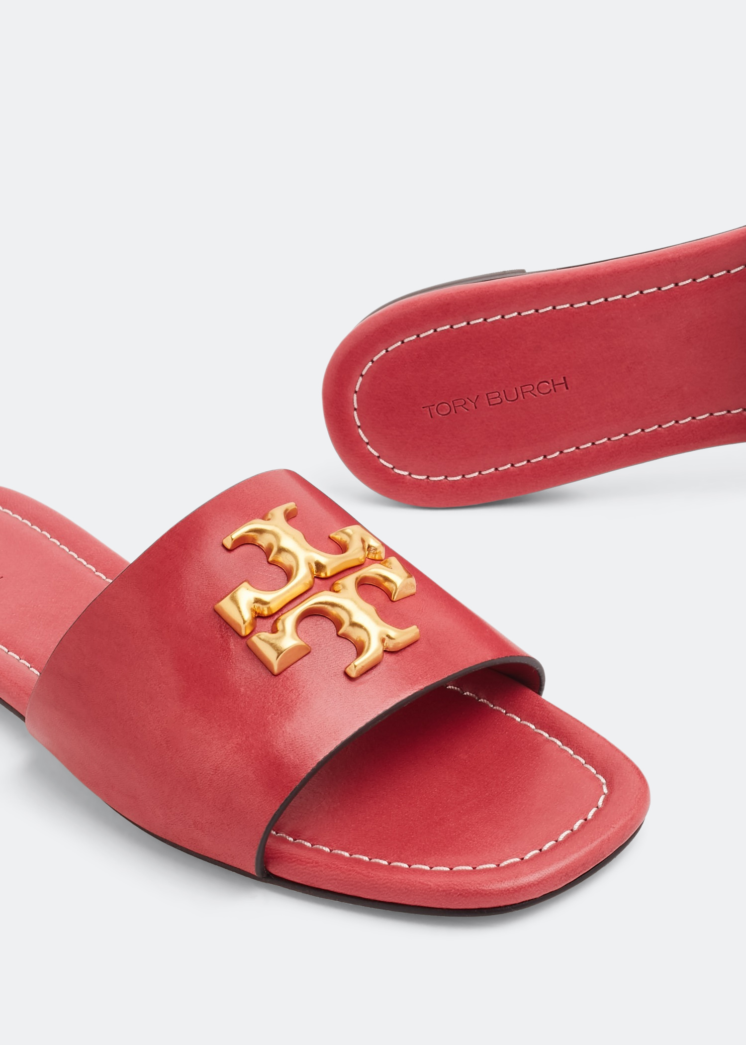 Red sandals tory discount burch