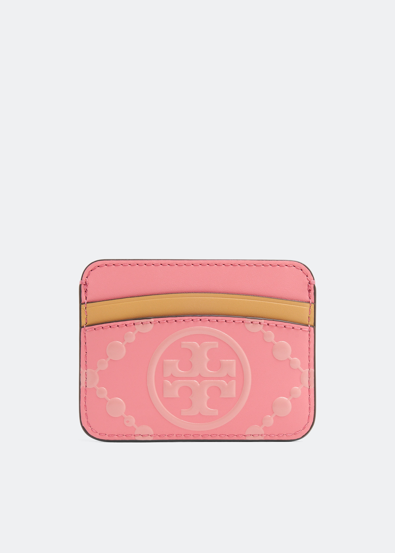 

T Monogram card case, Pink