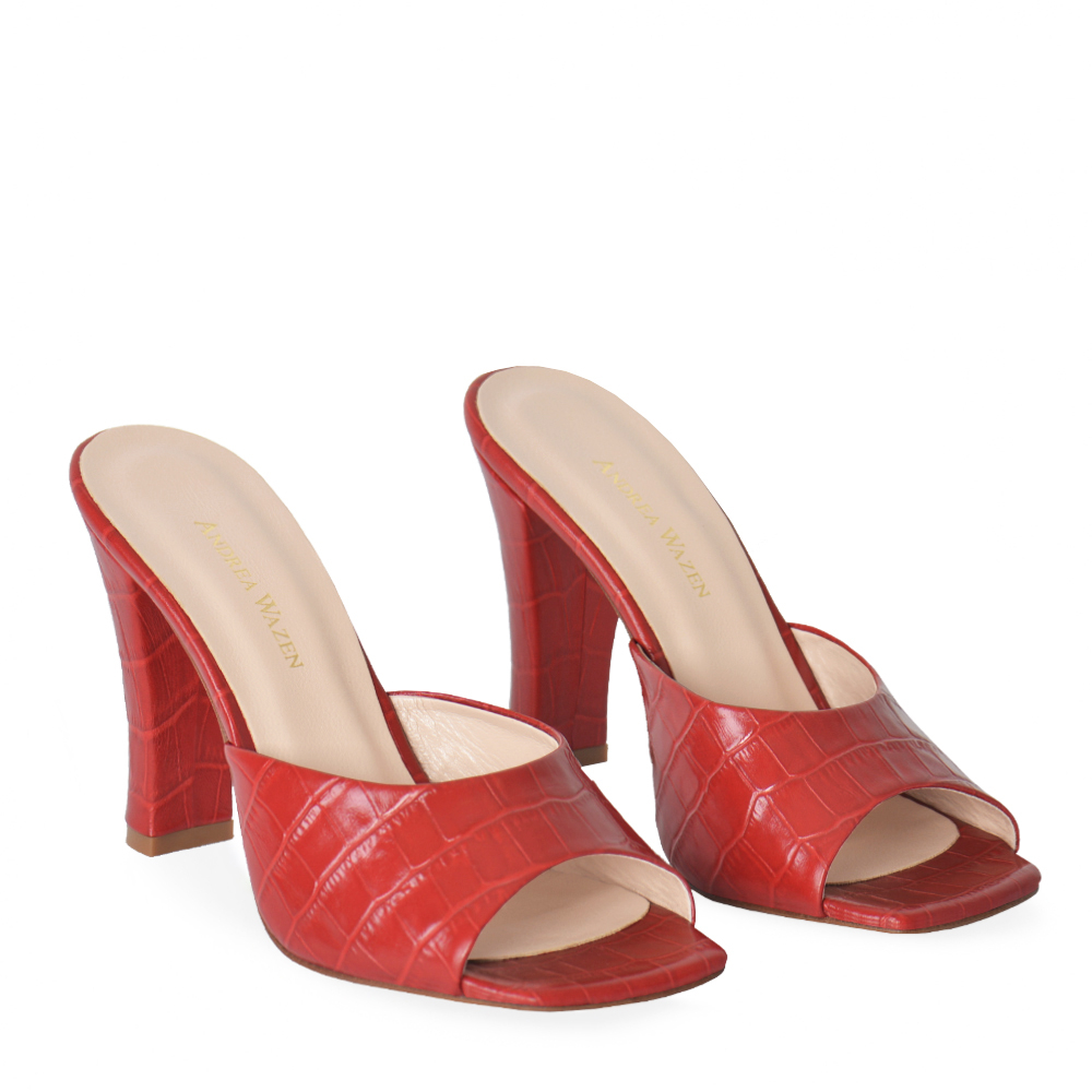 

Gloria mules, Red