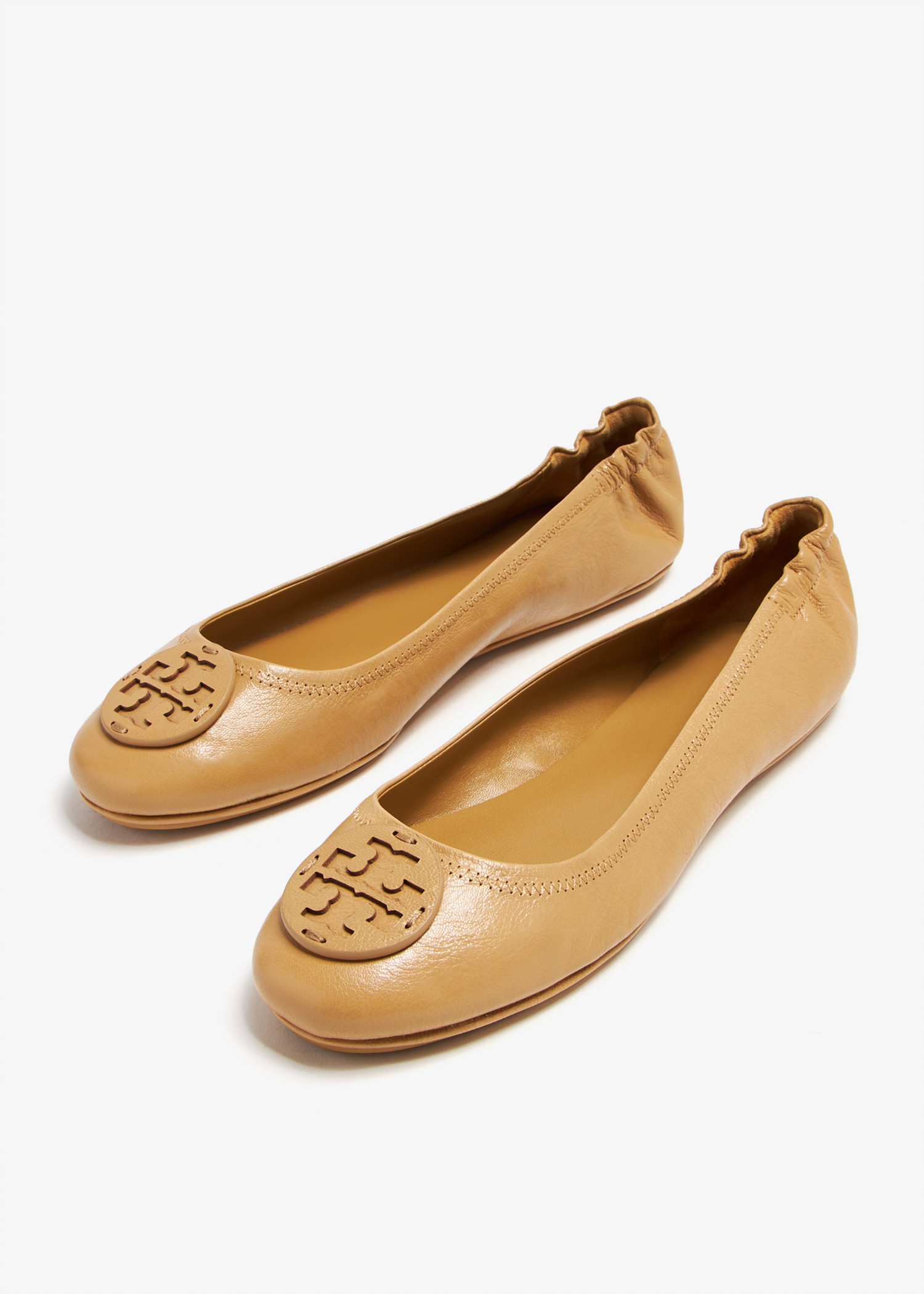 Tory Burch Minnie travel ballet flats for Women Brown in UAE Level Shoes