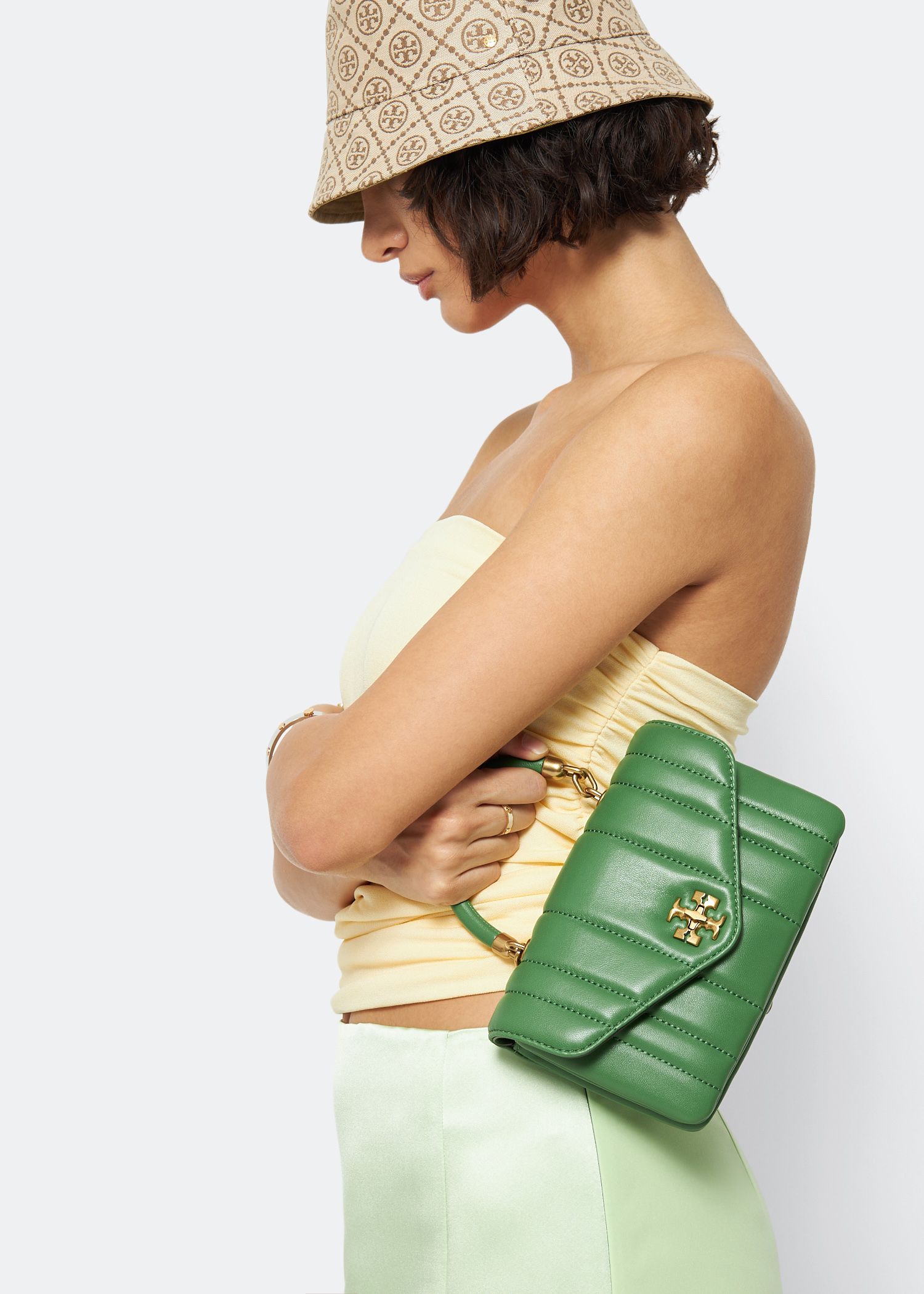 

Kira mini top handle bag, Green