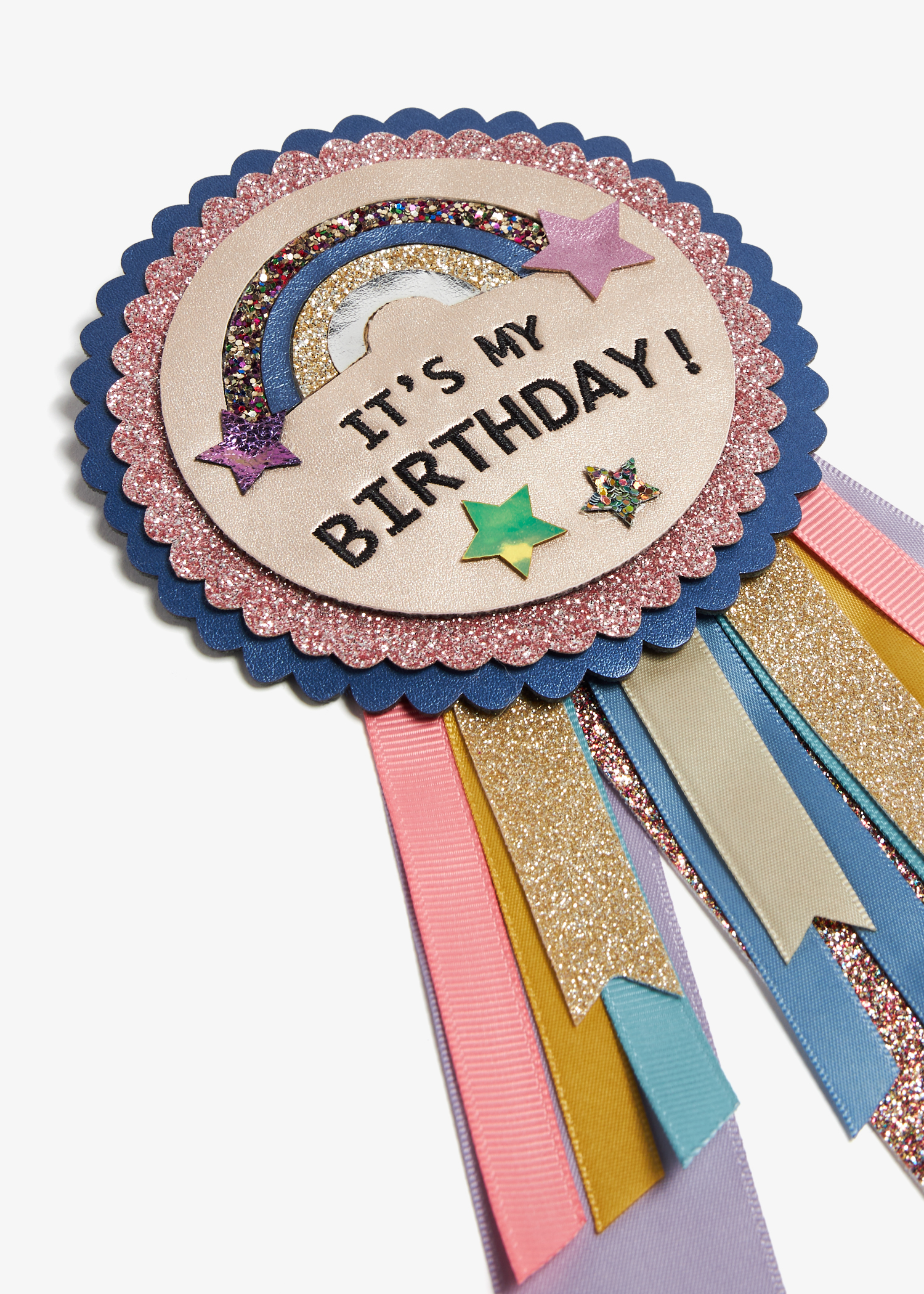 

It's My Birthday rosette, Multicolored