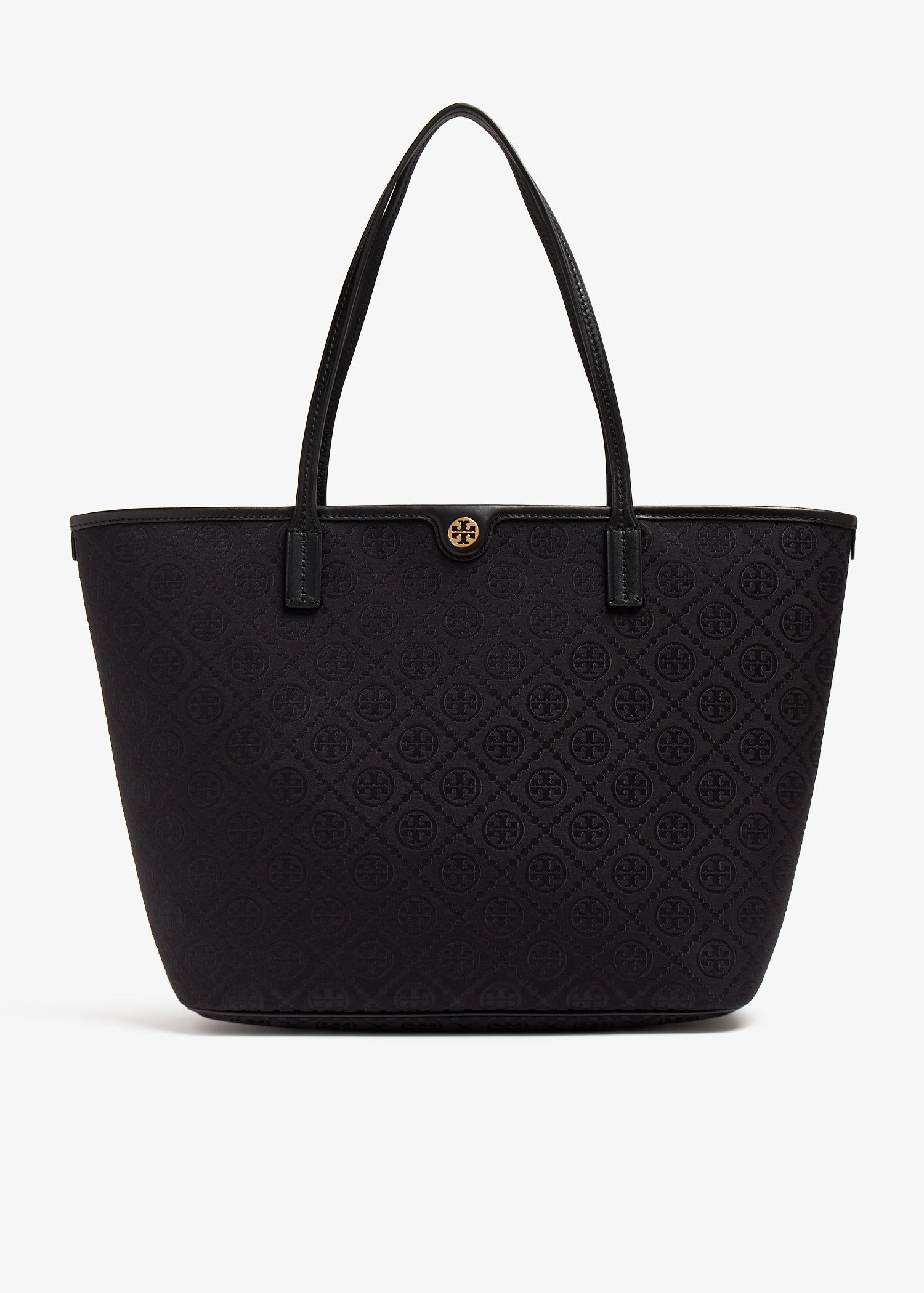 

T Monogram zip tote bag, Black