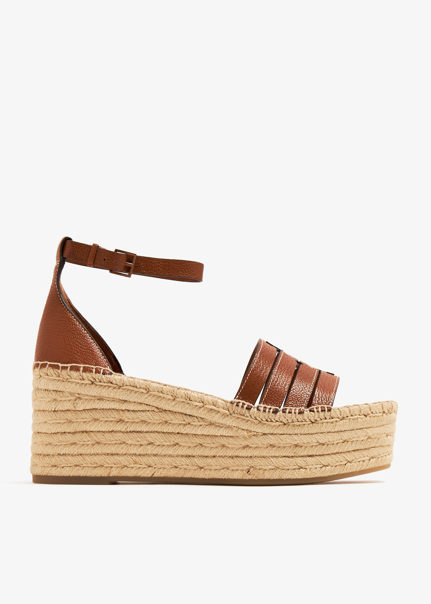 

Ines cage wedge espadrilles, Brown