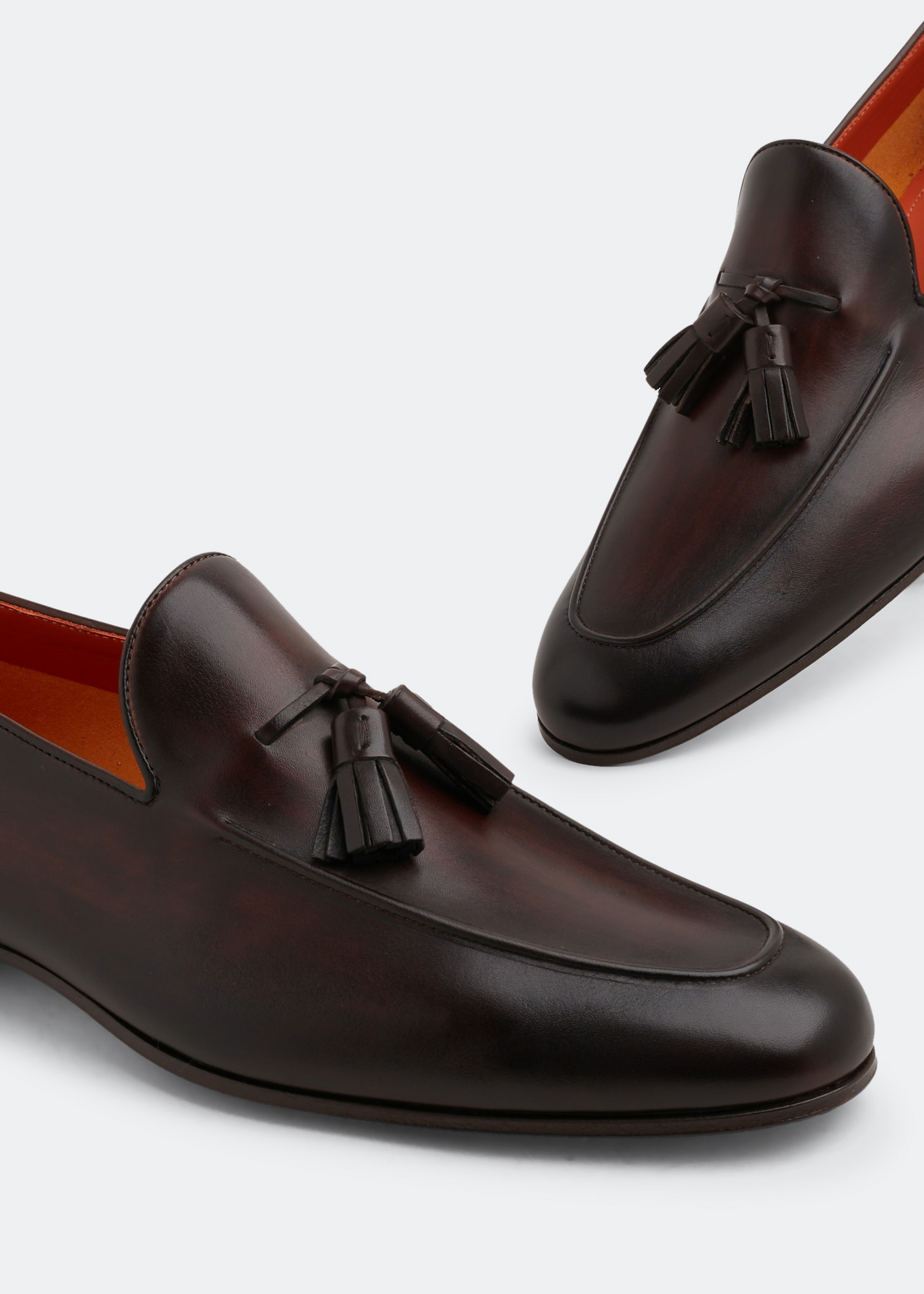 

Leather tassel loafers, Brown