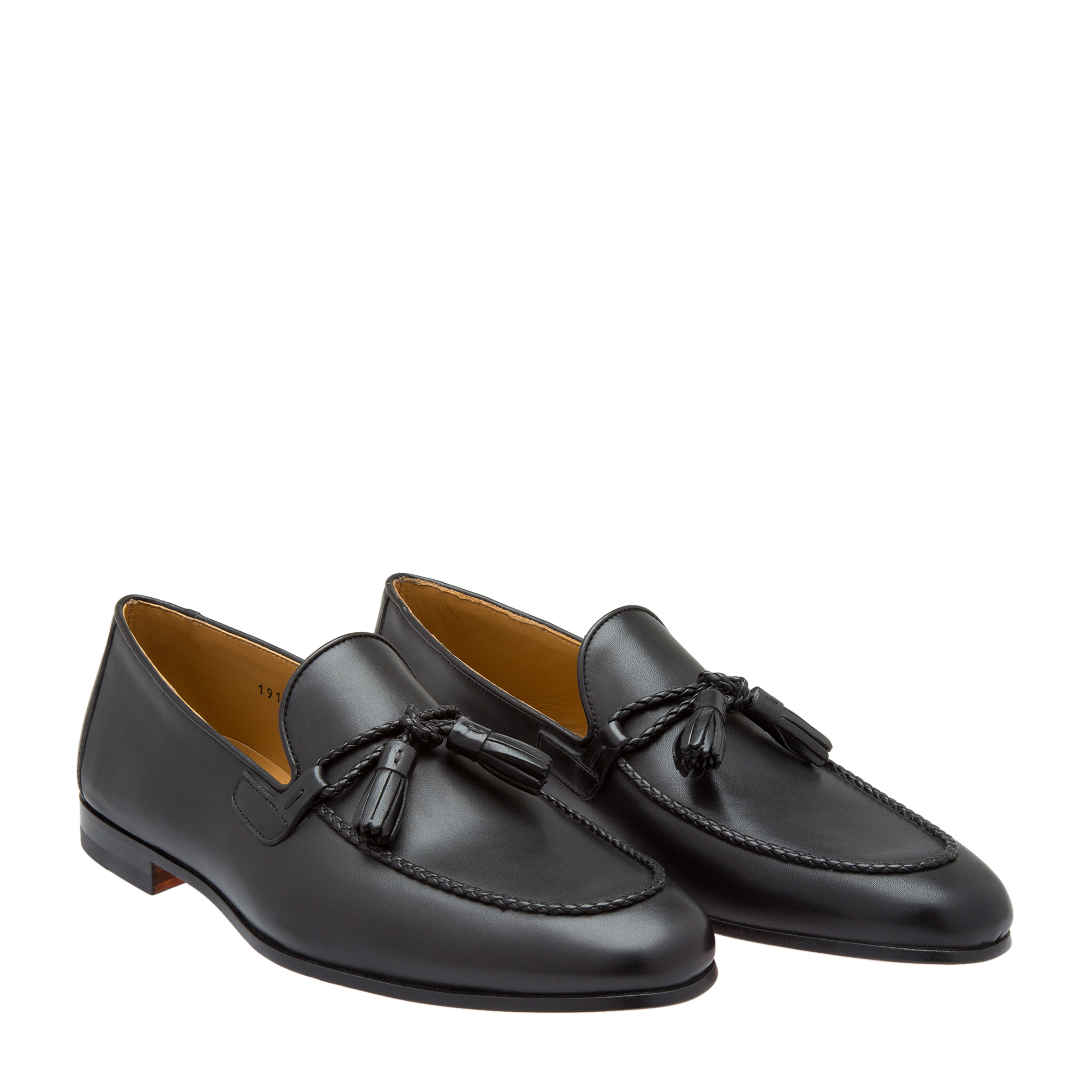 

Leather tassel loafers, Black