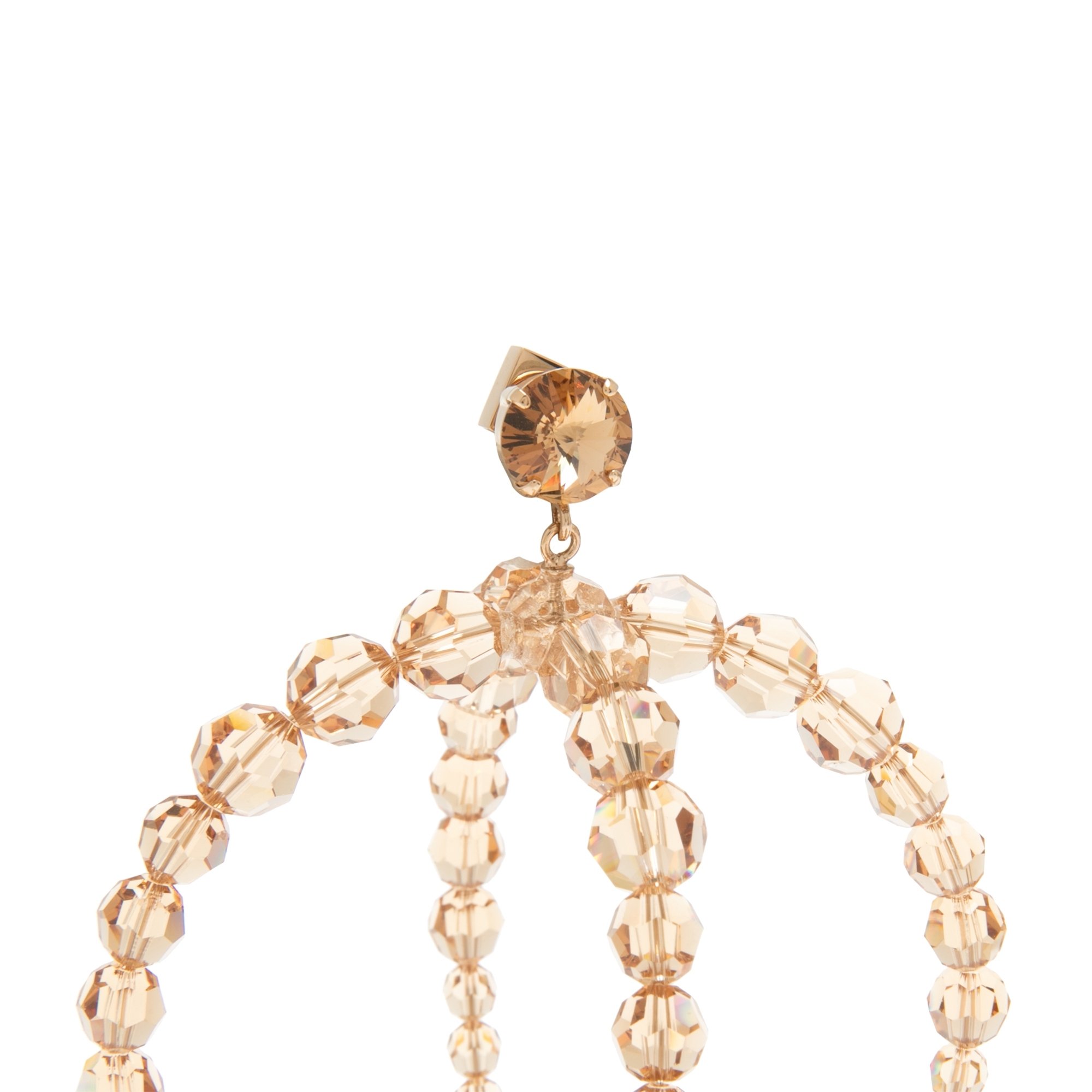 

Les Boucles Cristalli earrings, Beige