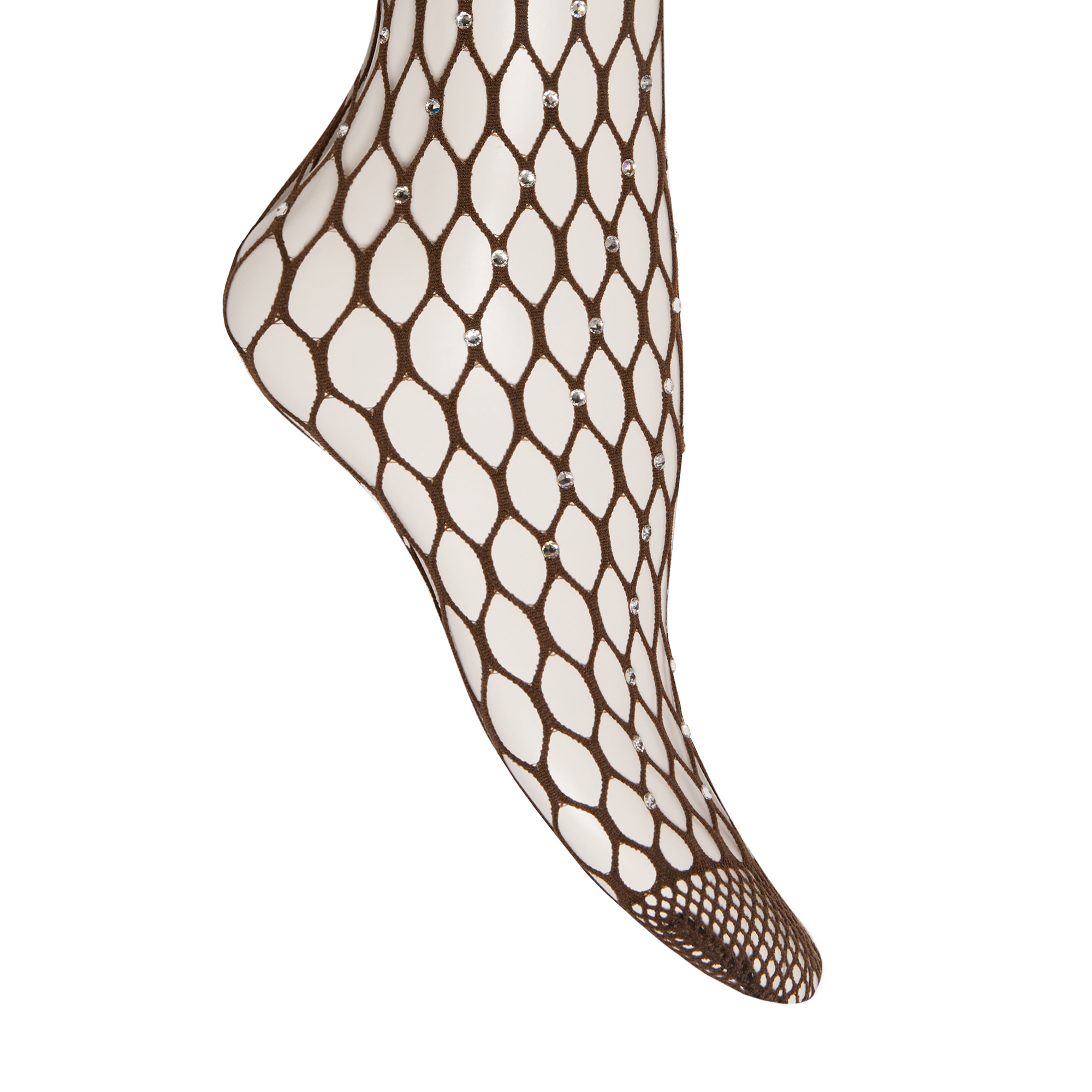 Wolford x Amina Muaddi crystal net tights for Women Brown in UAE