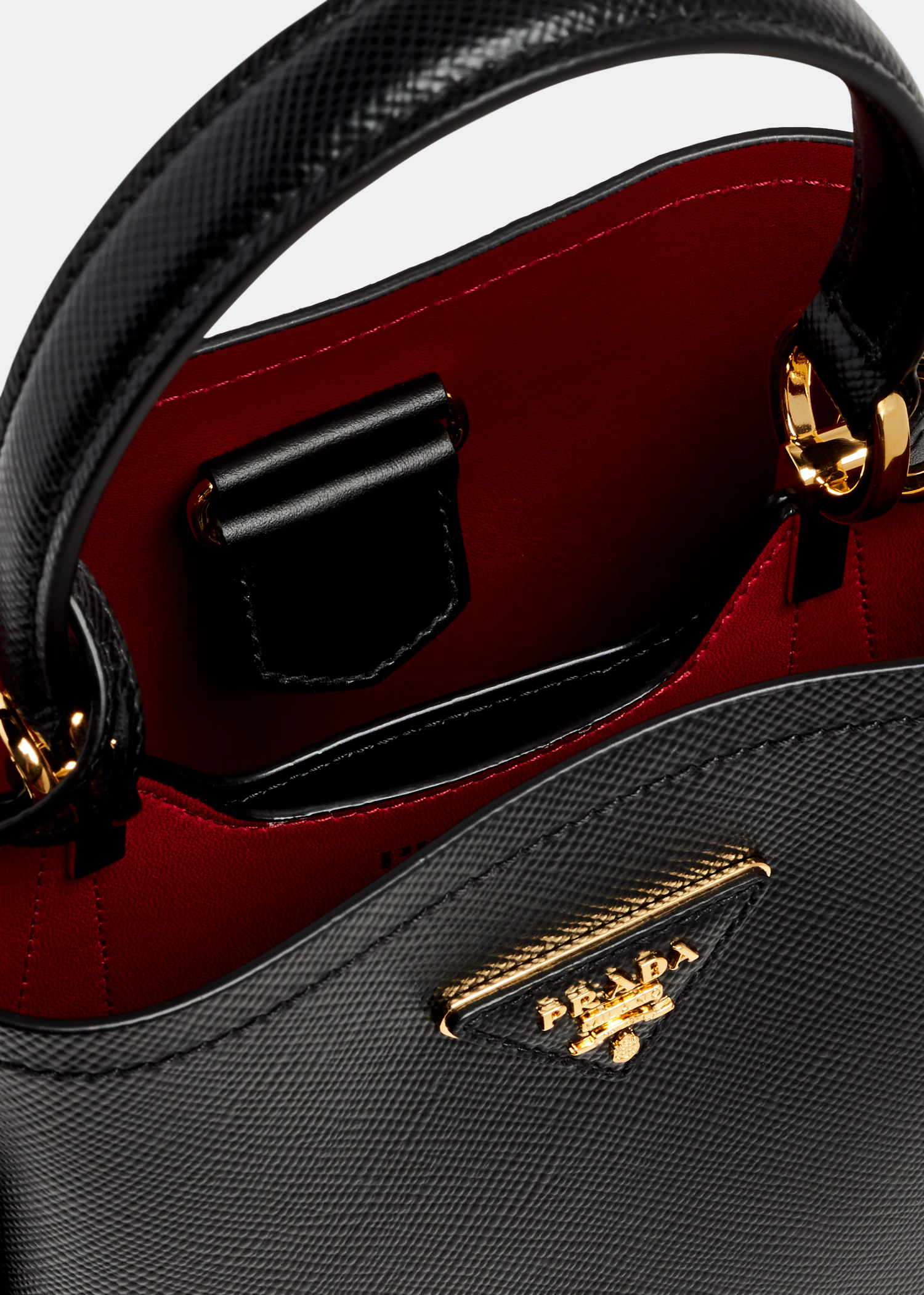 Buy Prada Black Small Prada Panier Bag in Saffiano Leather for WOMEN in  Saudi