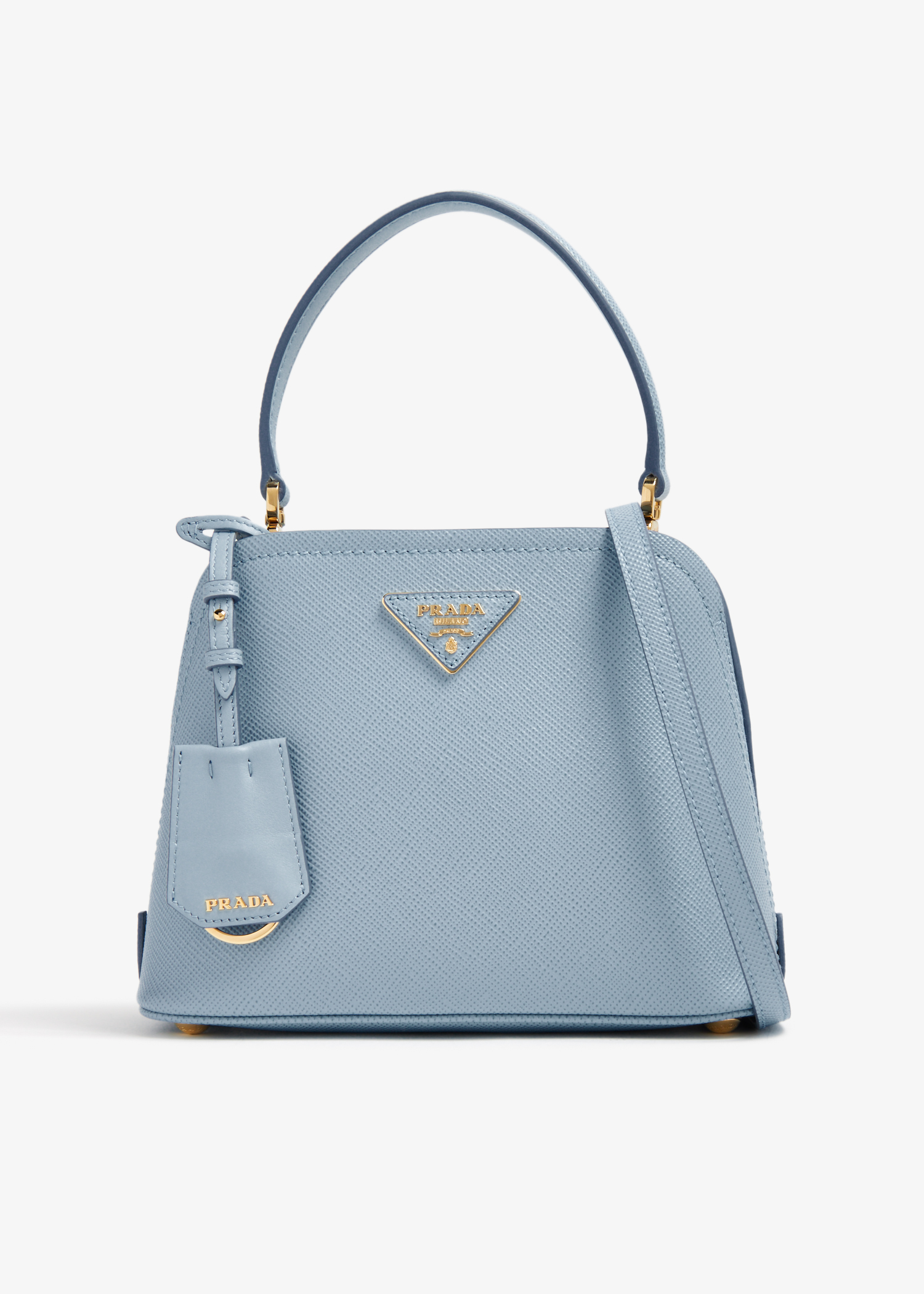 PRADA: Matinée handbag in saffiano leather - Pink