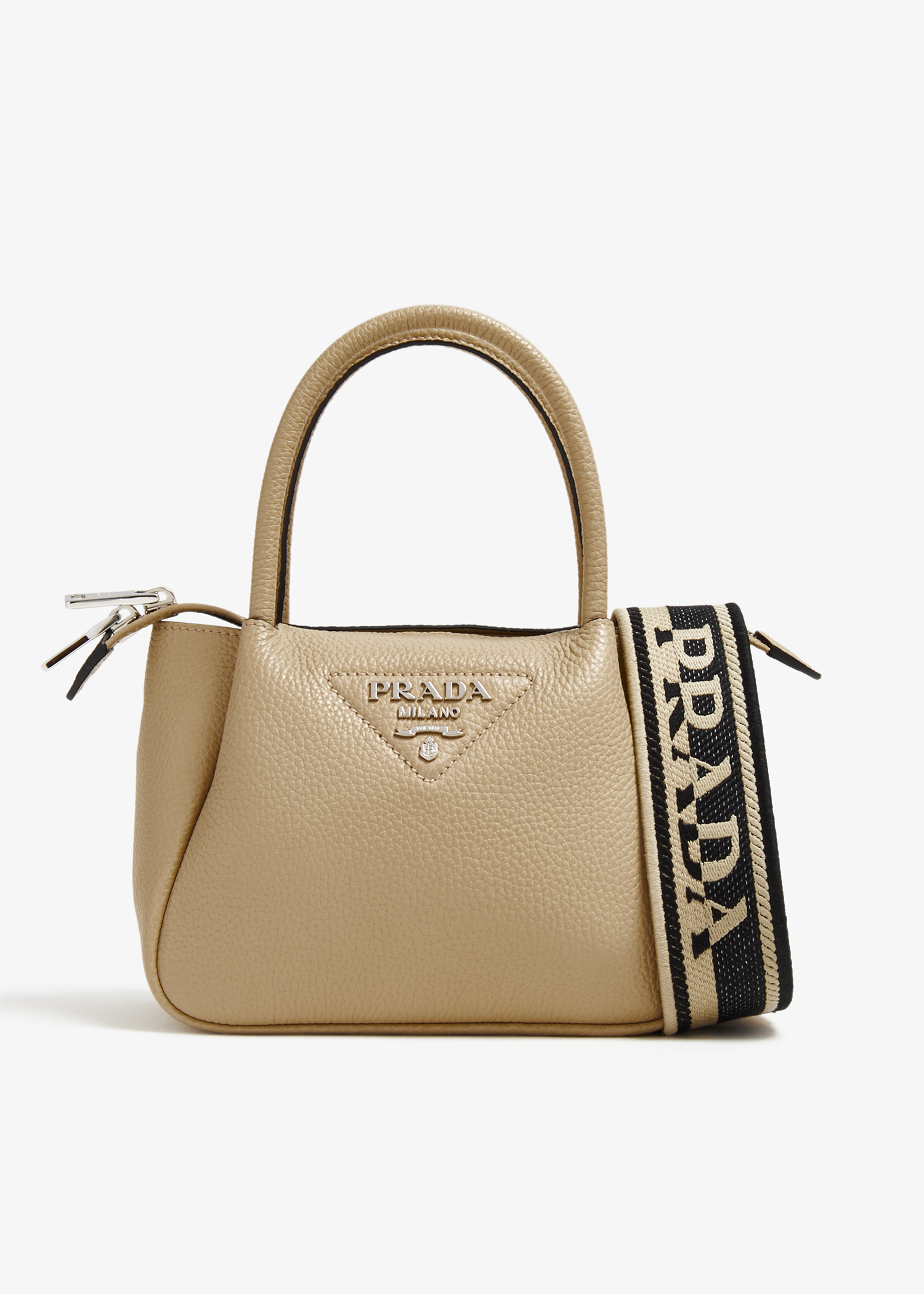 Leather mini bag Prada Beige in Leather - 32850836