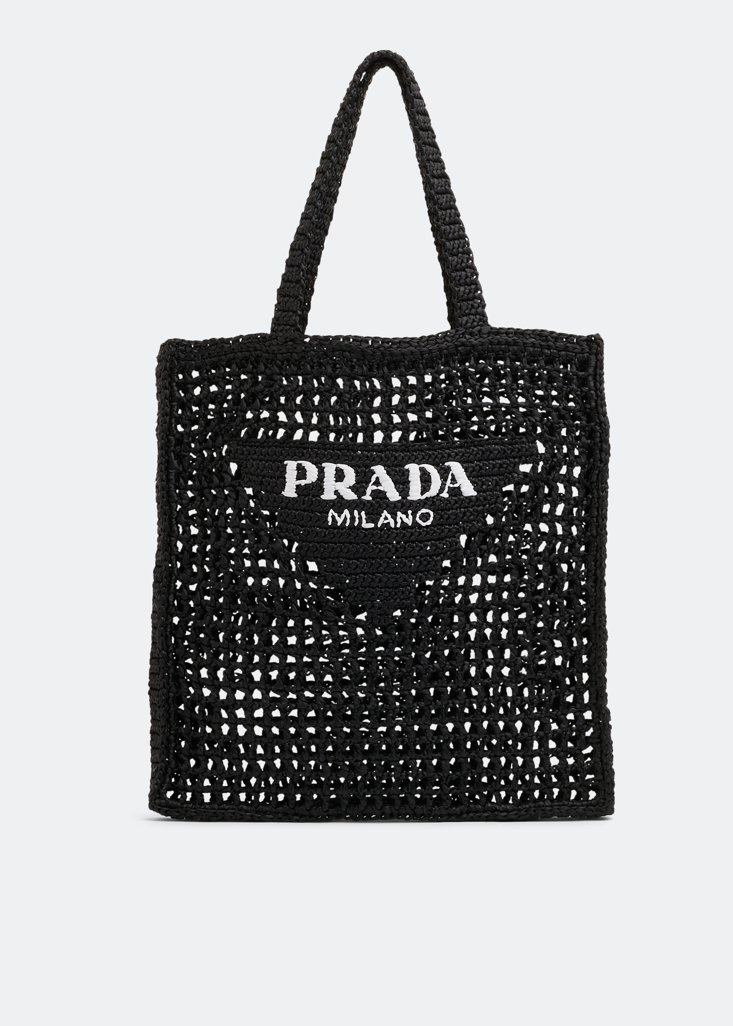 

Raffia tote bag, Black