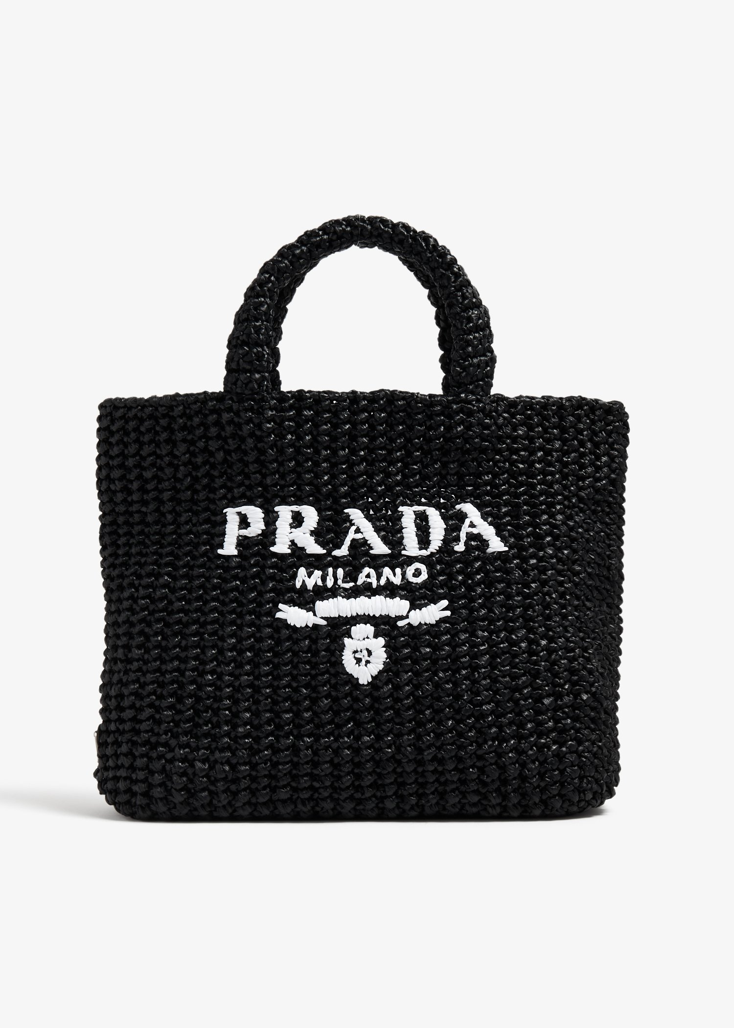 

Small crochet tote bag, Black