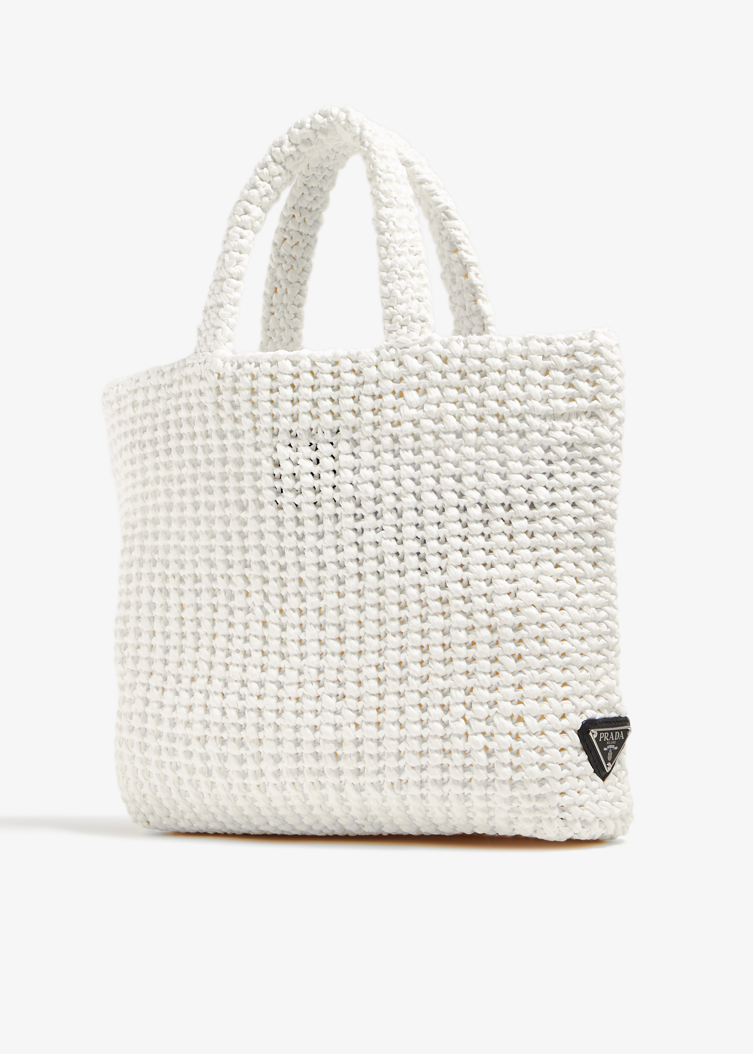 Prada Small crochet tote bag for Women White in UAE Level Shoes