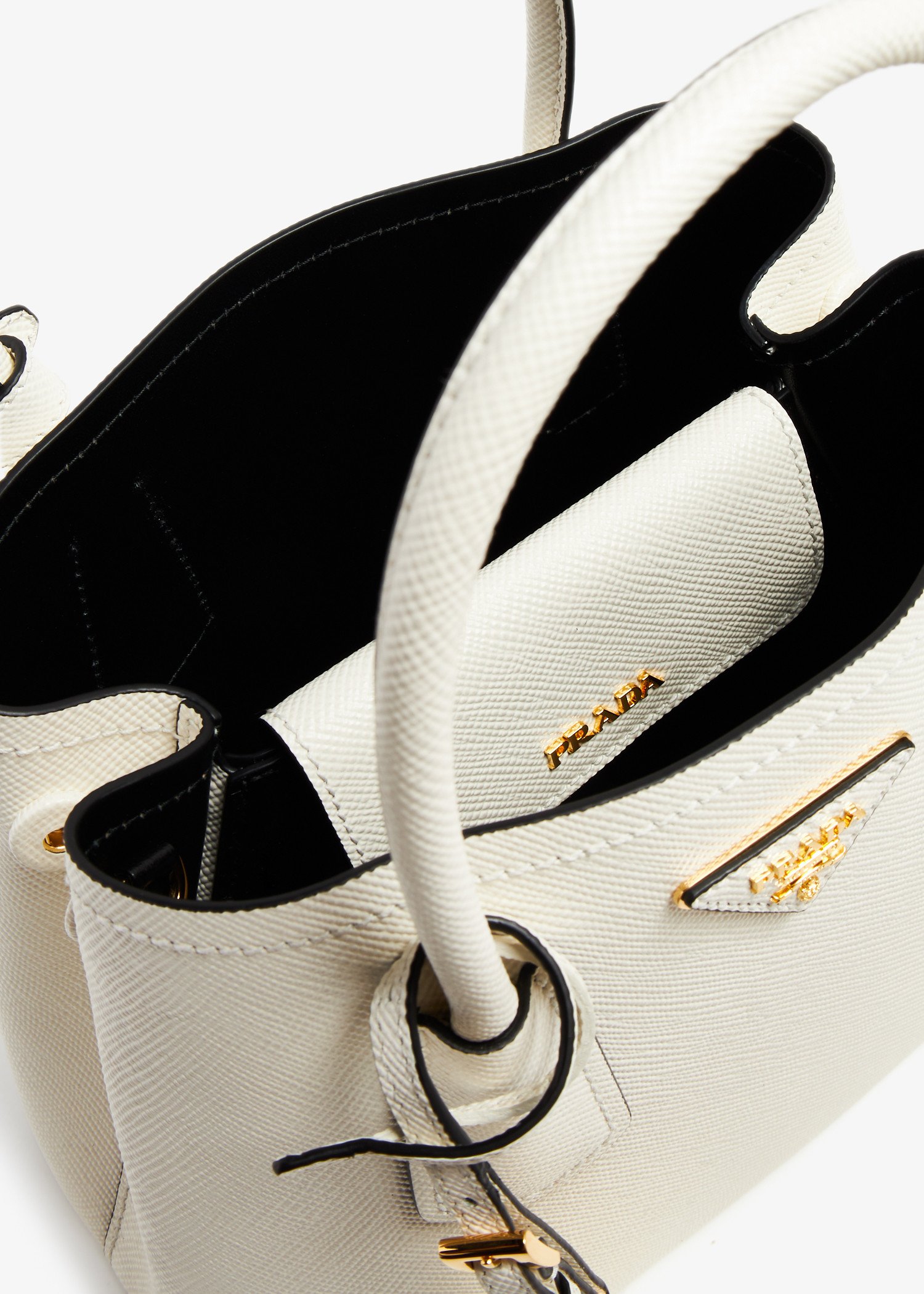 Prada Double Saffiano leather mini bag for Women White in UAE