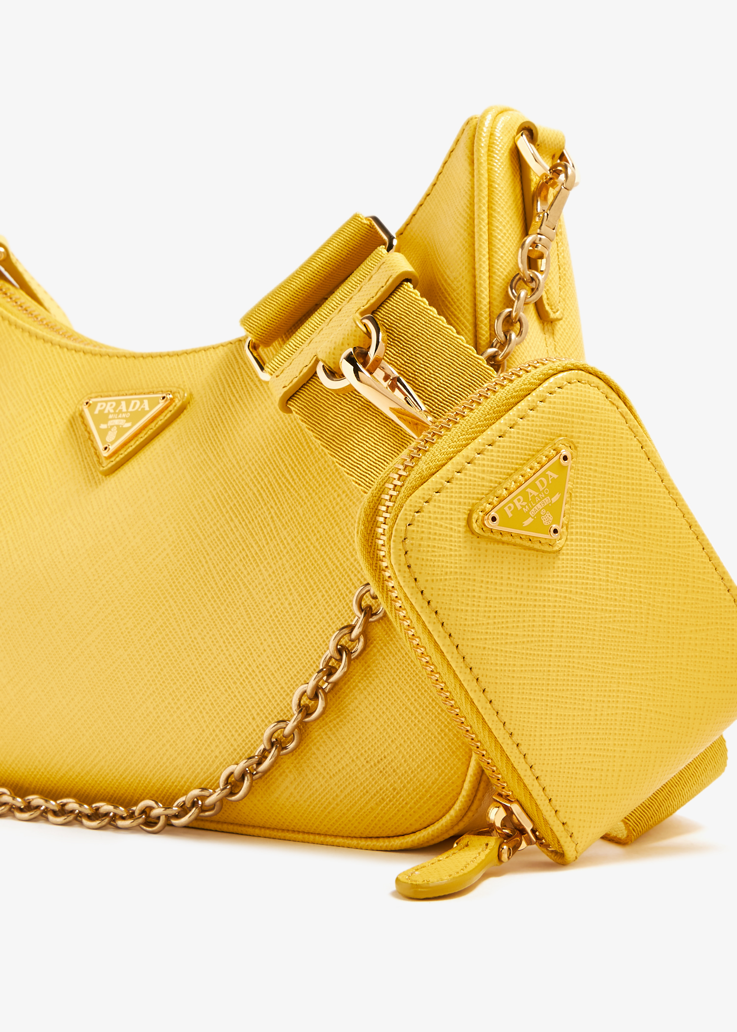 Prada Re Edition 2005 Saffiano leather bag for Women Yellow in