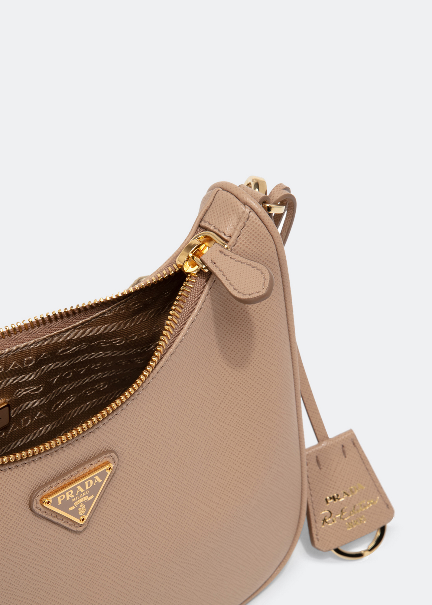 

Re-Edition 2005 leather mini bag, Beige