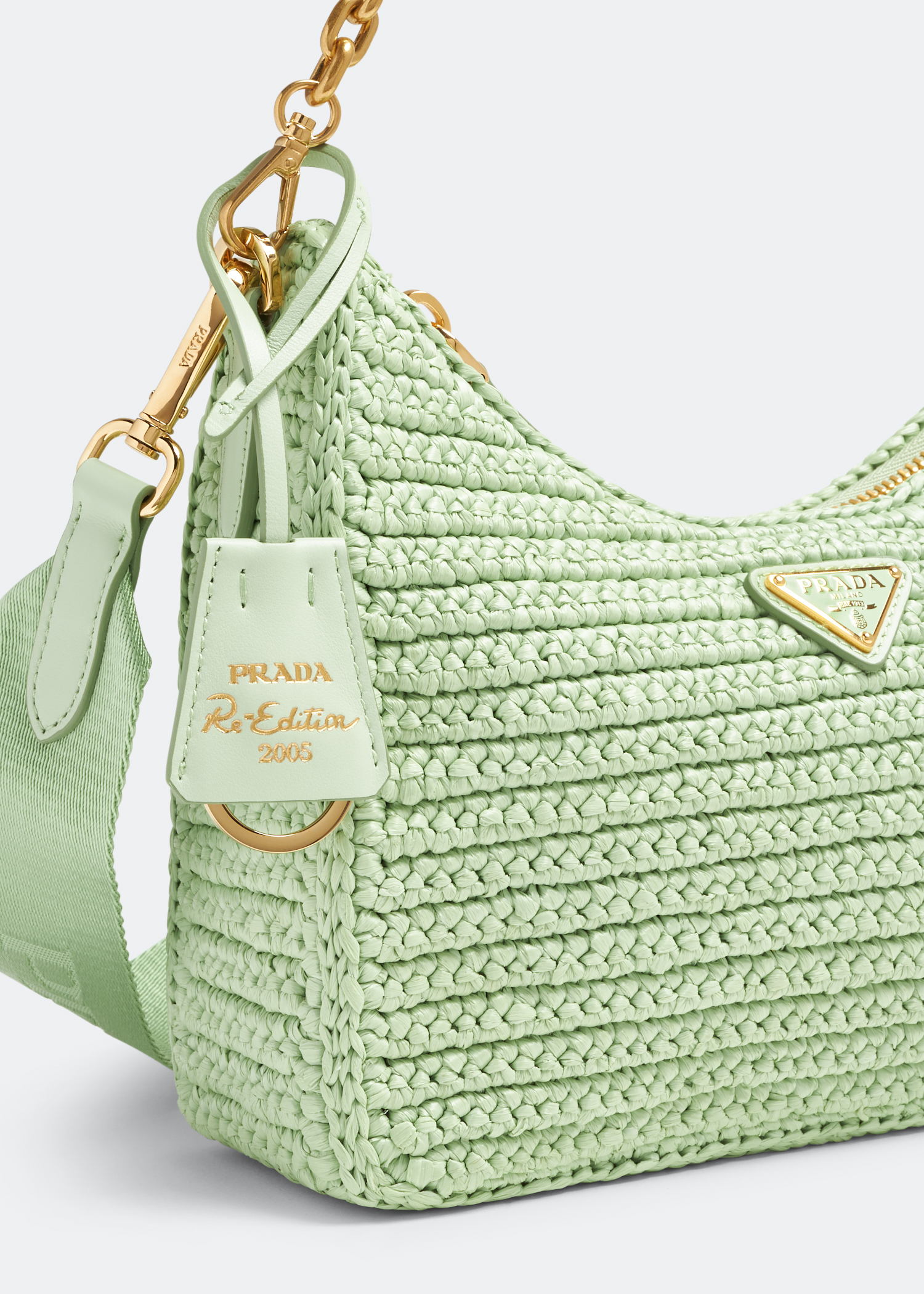 Prada Re-Edition 2005 Crochet Bag, Women, Aqua