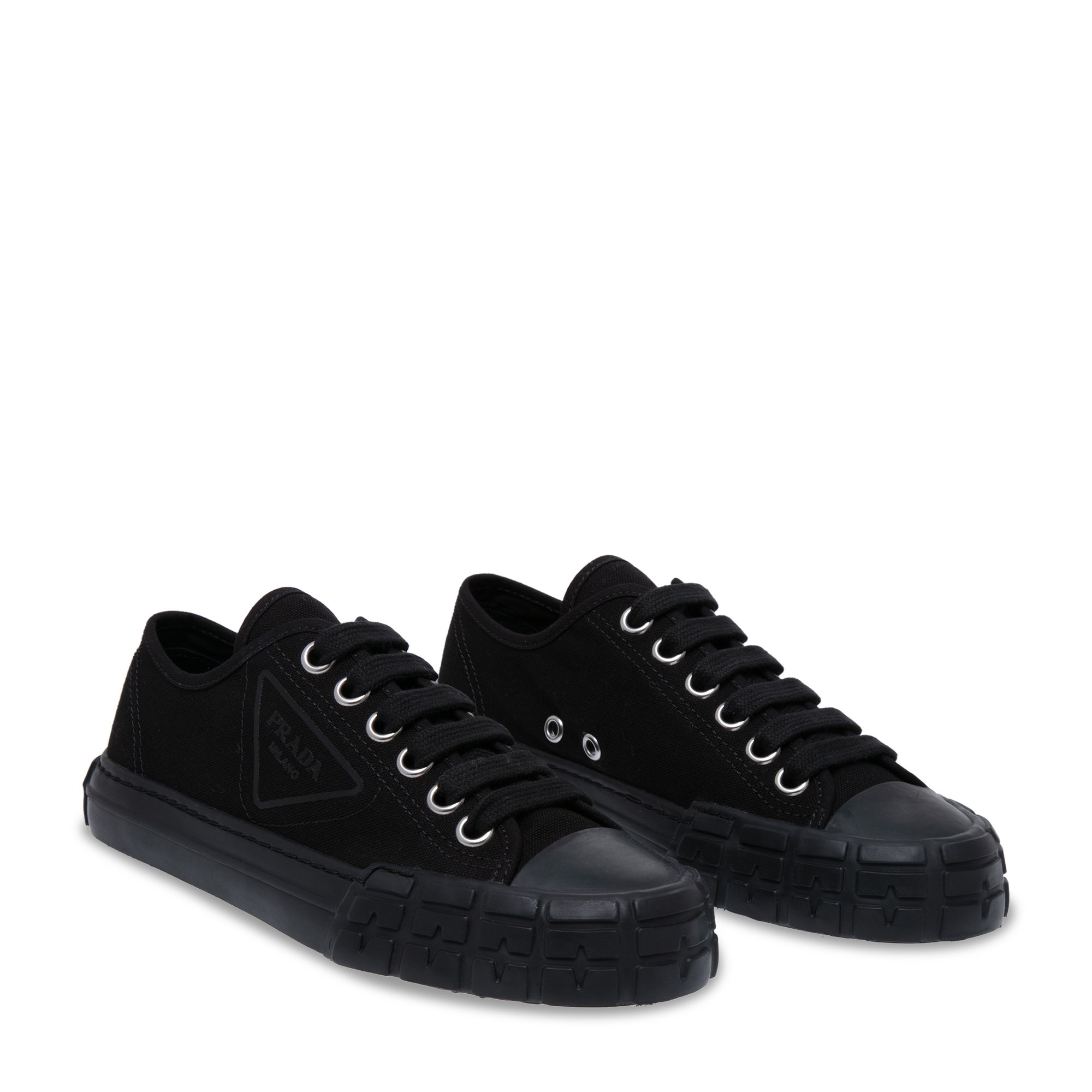 

Cotton canvas sneakers, Black