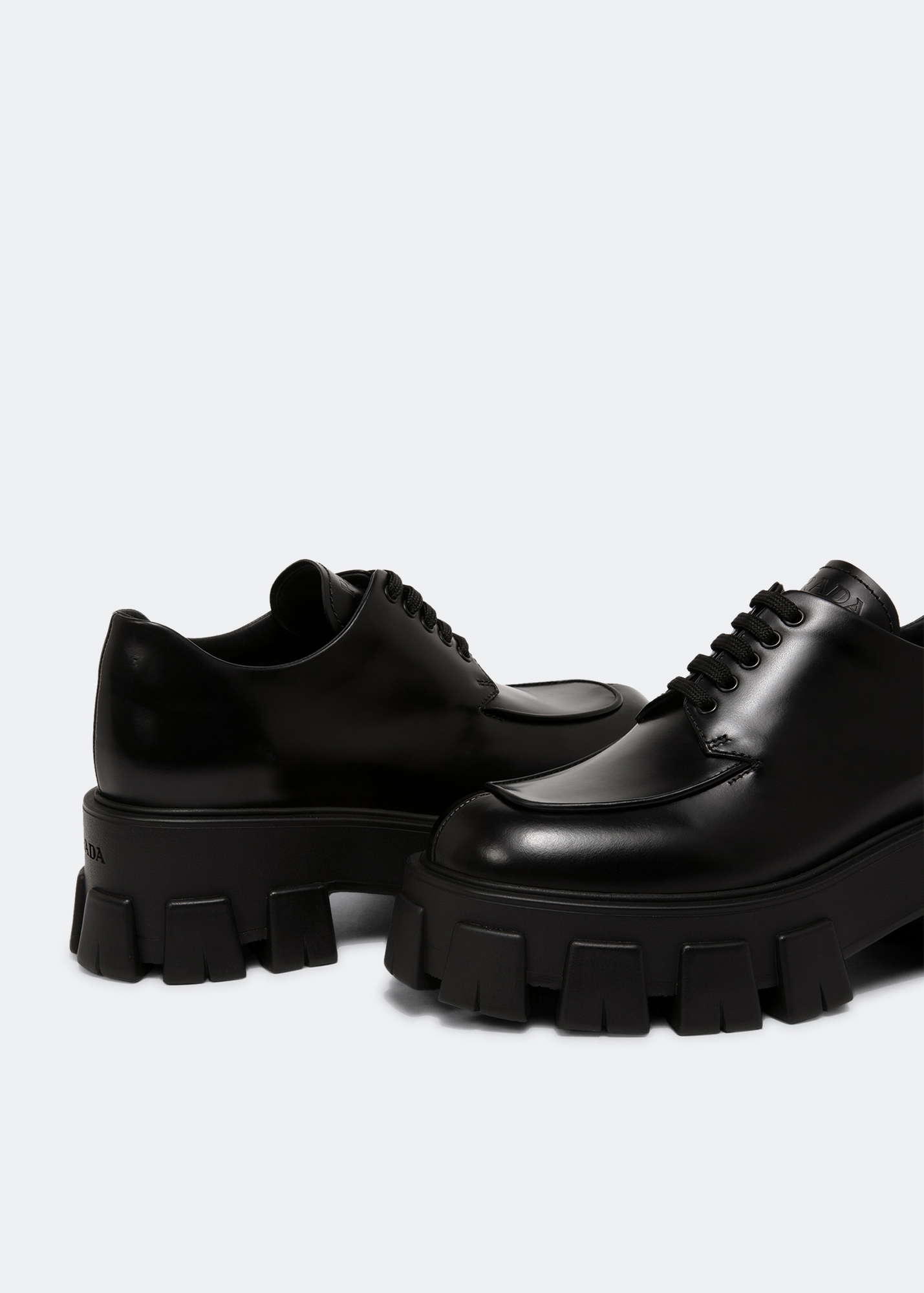 

Monolith patent leather lace-up shoes, Black