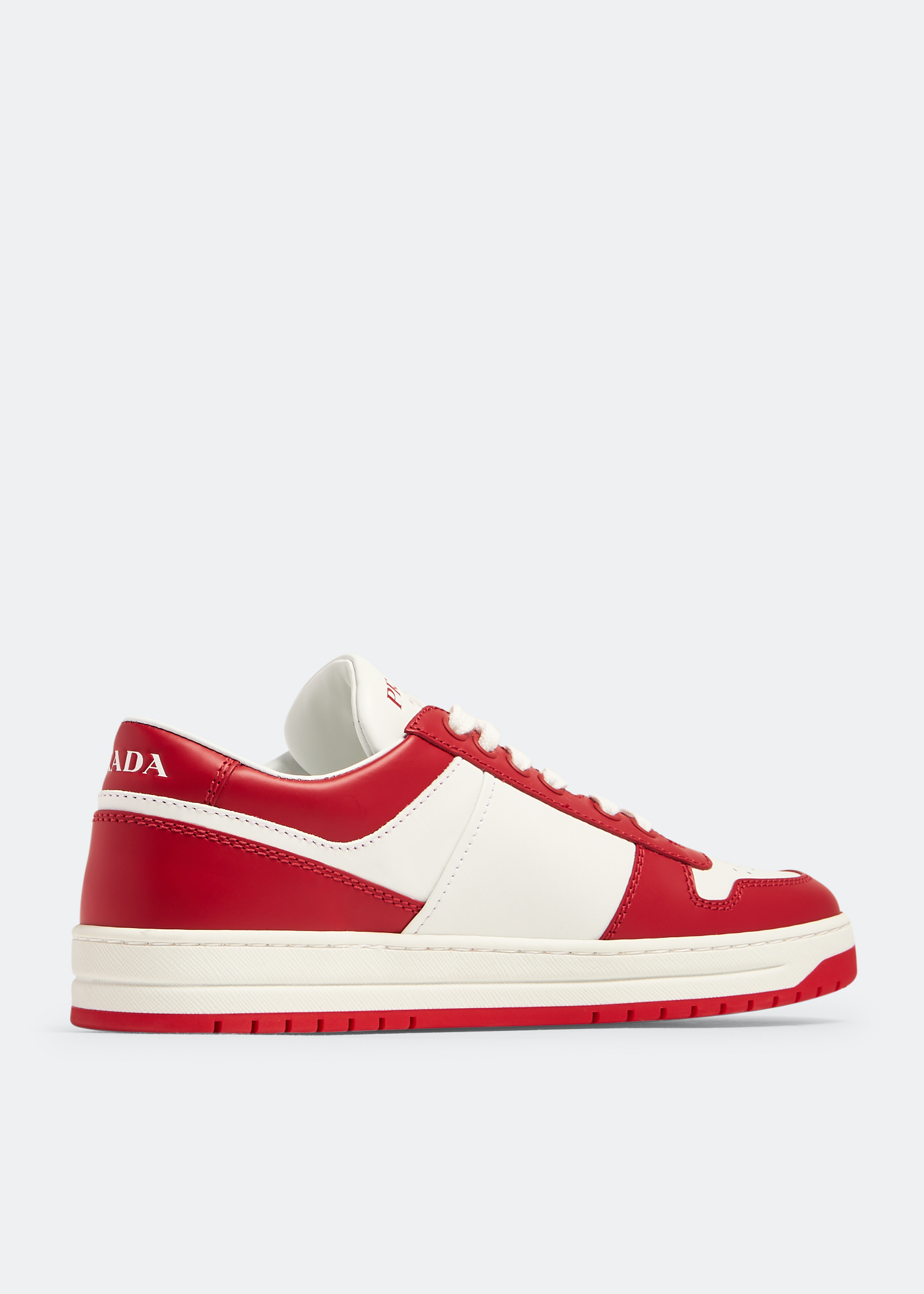 Prada Downtown leather sneakers for Women - Red in Kuwait | Level 