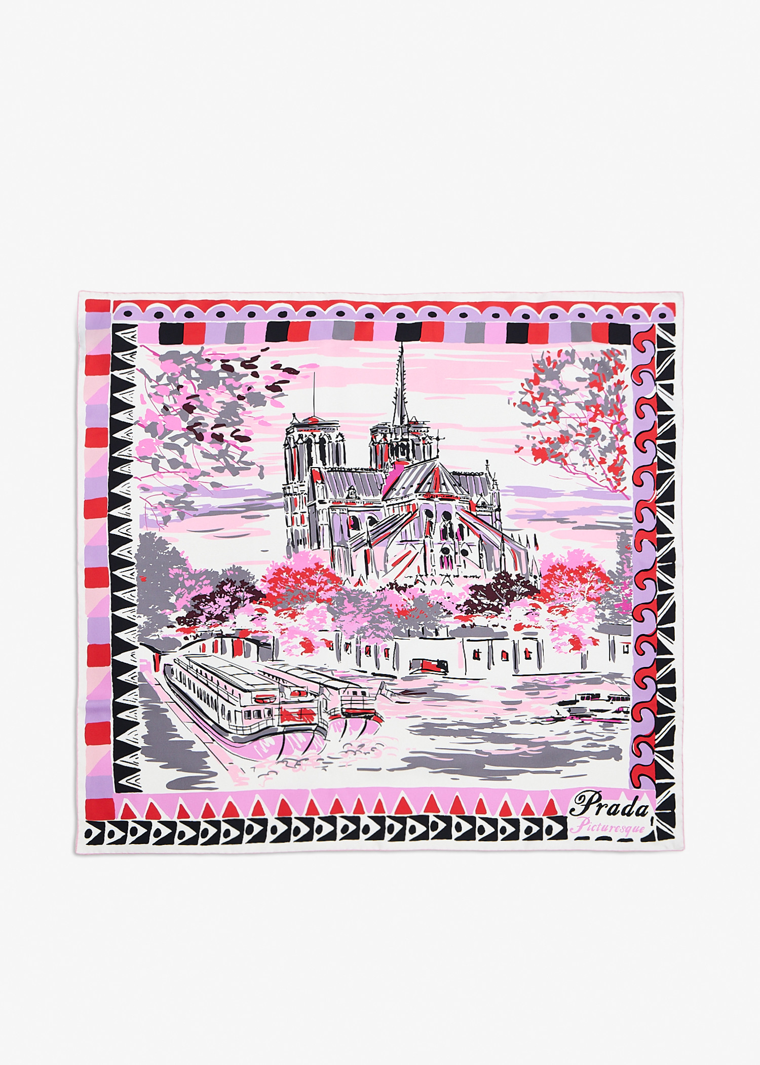 

Pittoresque Paris printed silk foulard, Prints