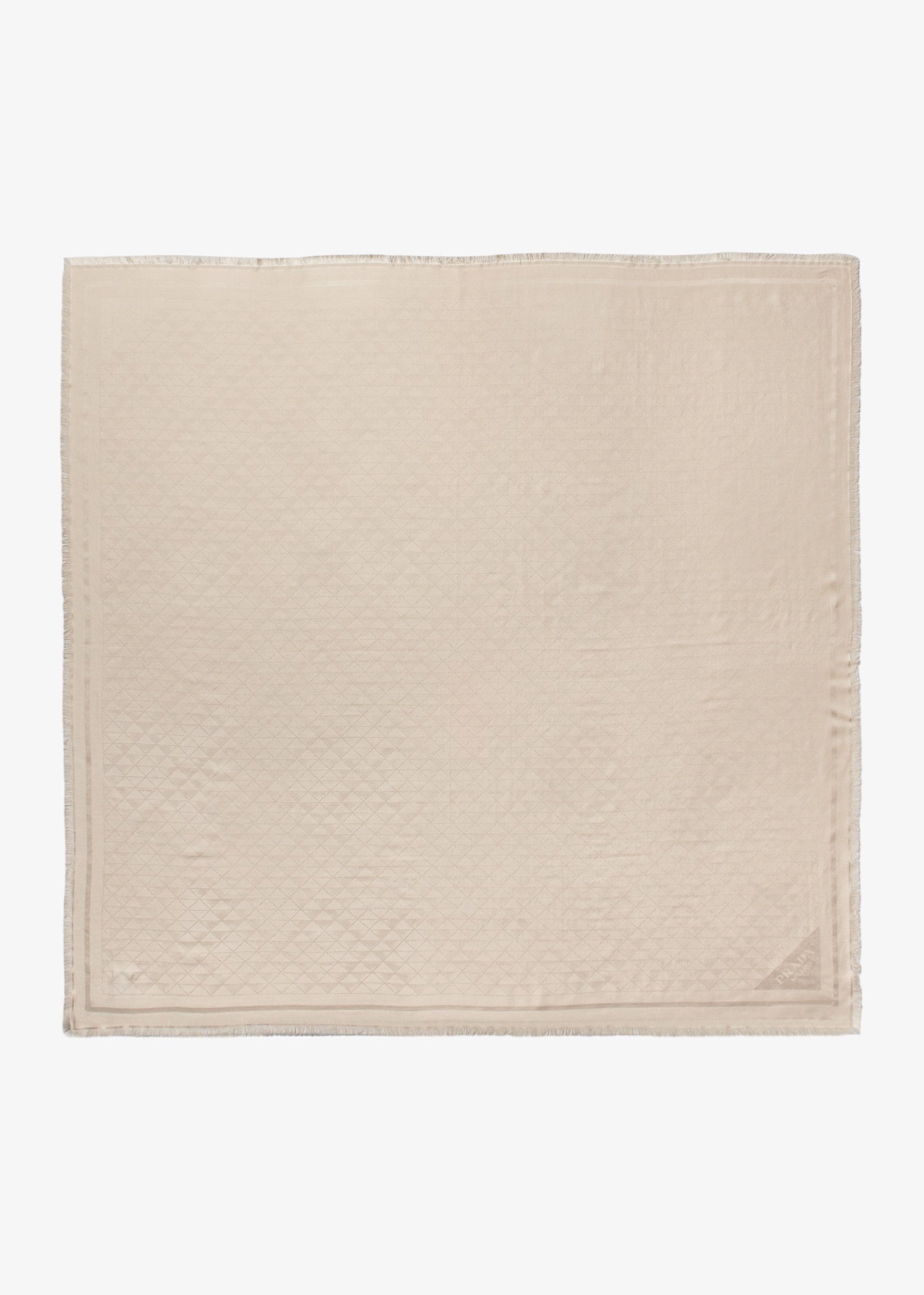 

Symbole silk and wool jacquard shawl, Beige