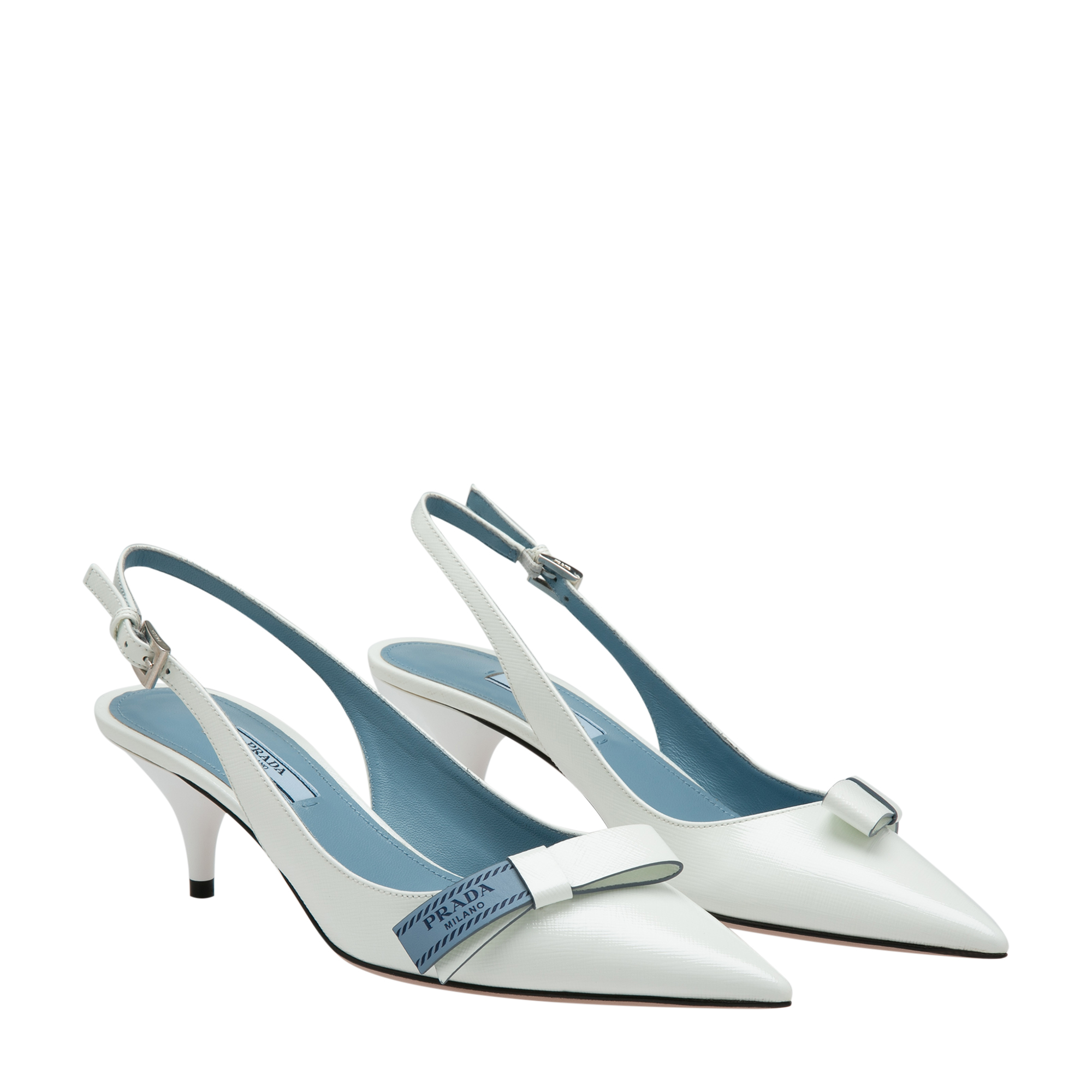 

Slingback leather pumps, White