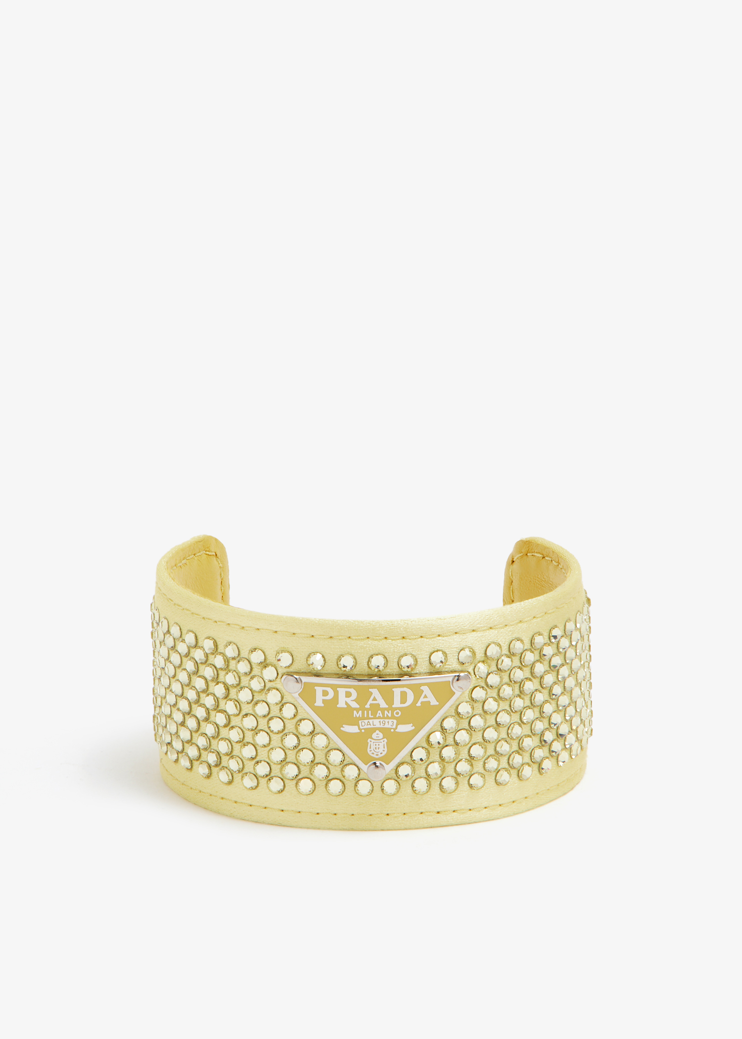 Prada Silk-satin bracelet for Women - Yellow in Oman