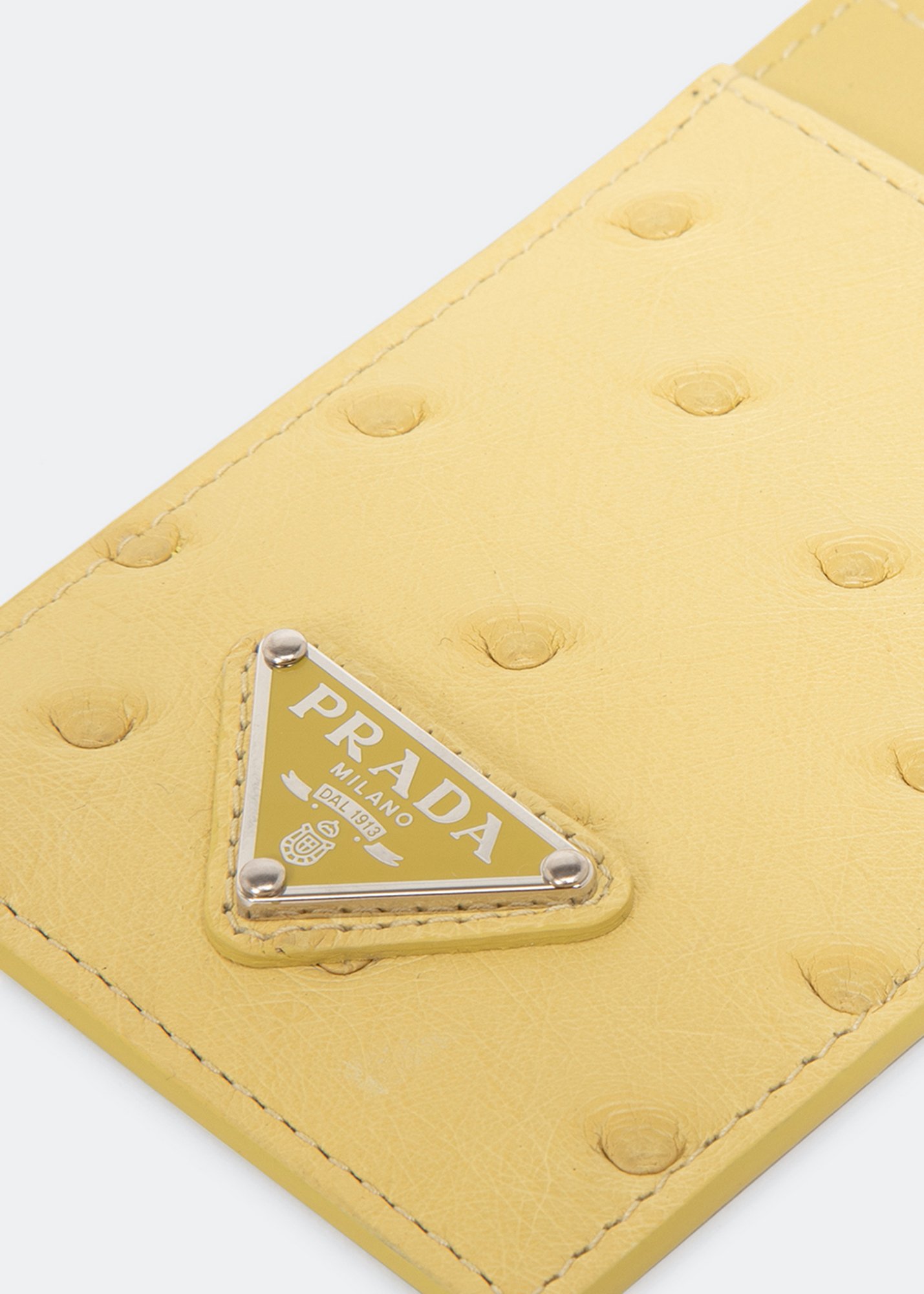 

Leather badge holder, Yellow