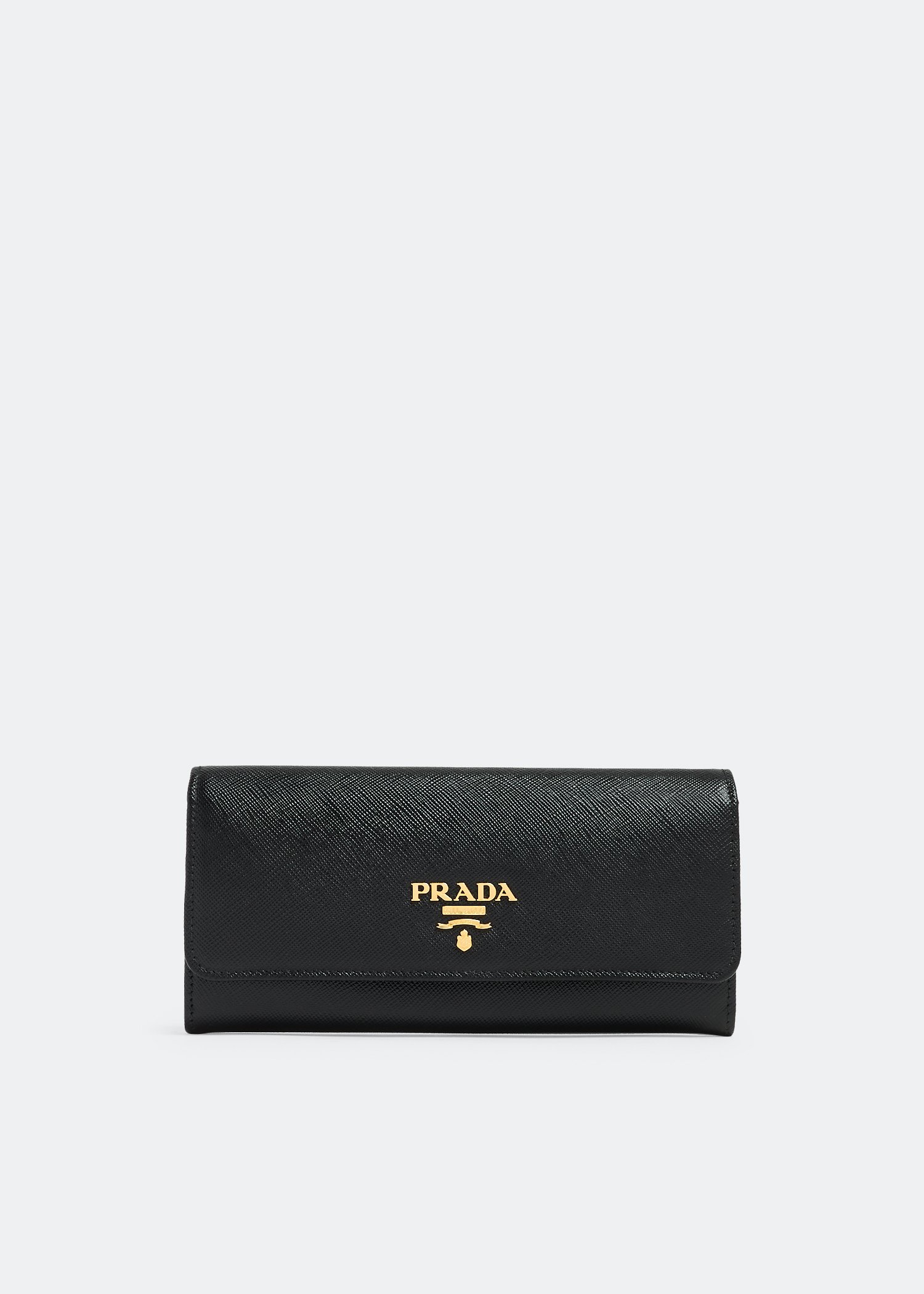 

Saffiano leather large wallet, Black