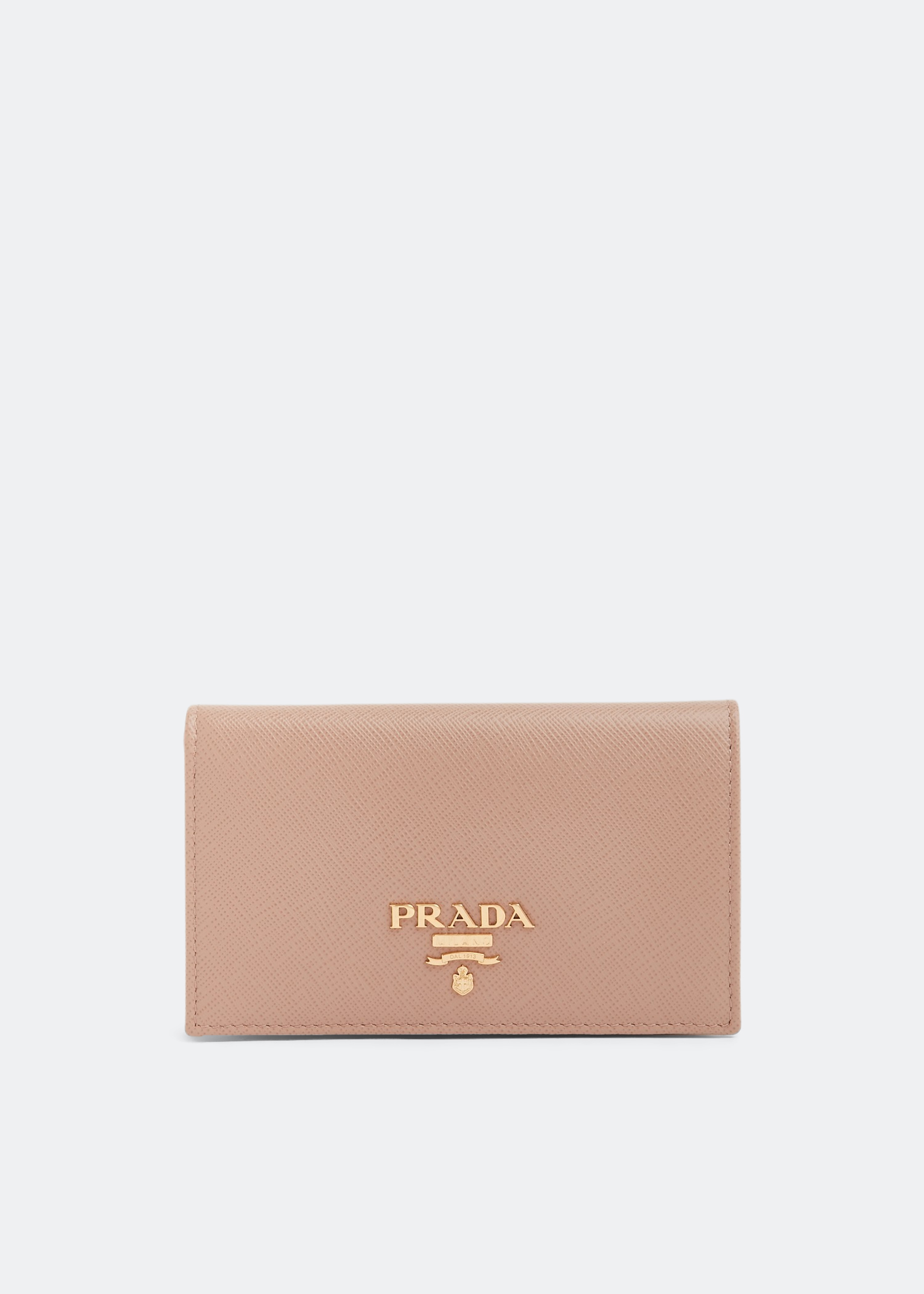 

Saffiano leather small wallet, Beige