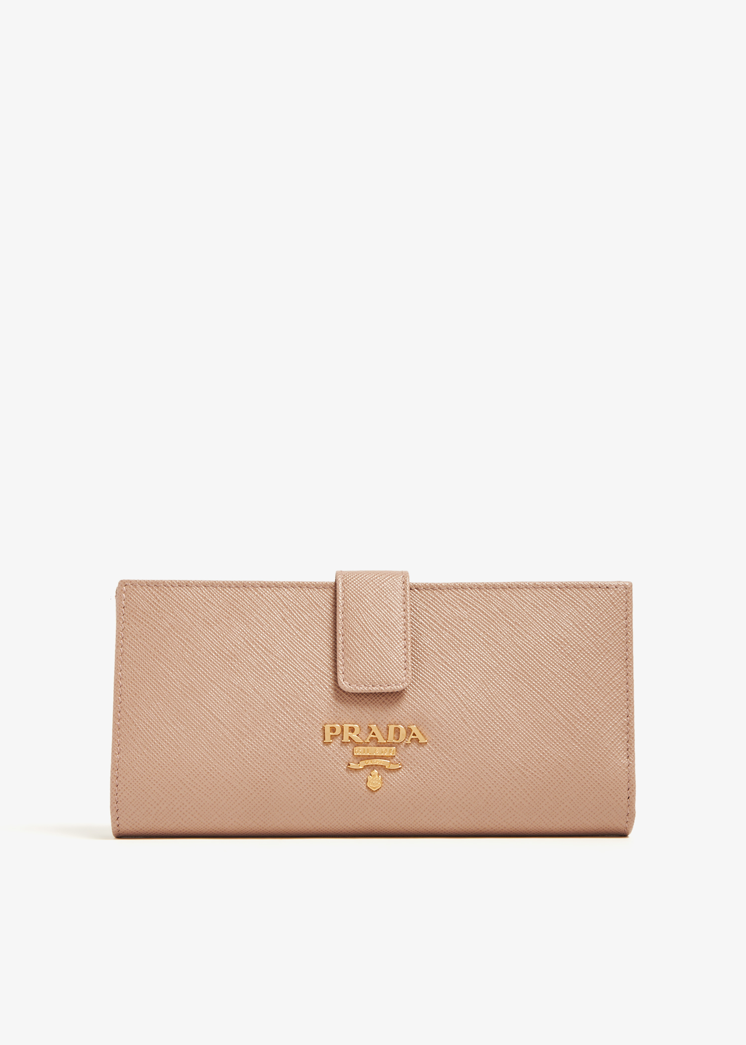 Large leather wallet online prada