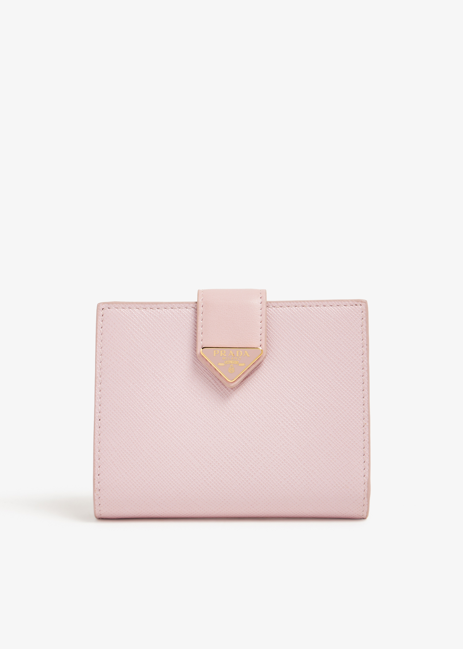 

Small Saffiano leather wallet, Pink