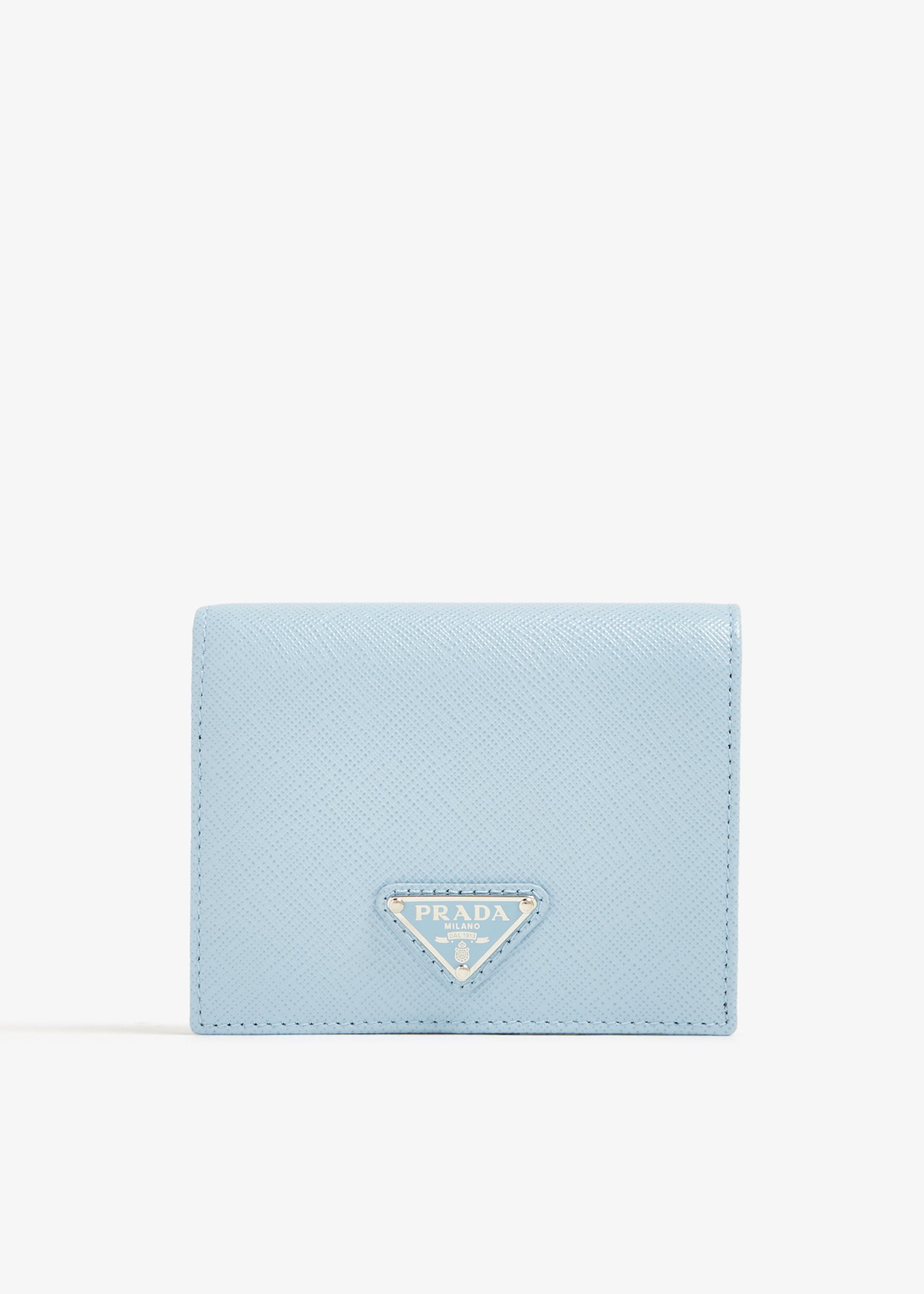 

Small Saffiano leather wallet, Blue