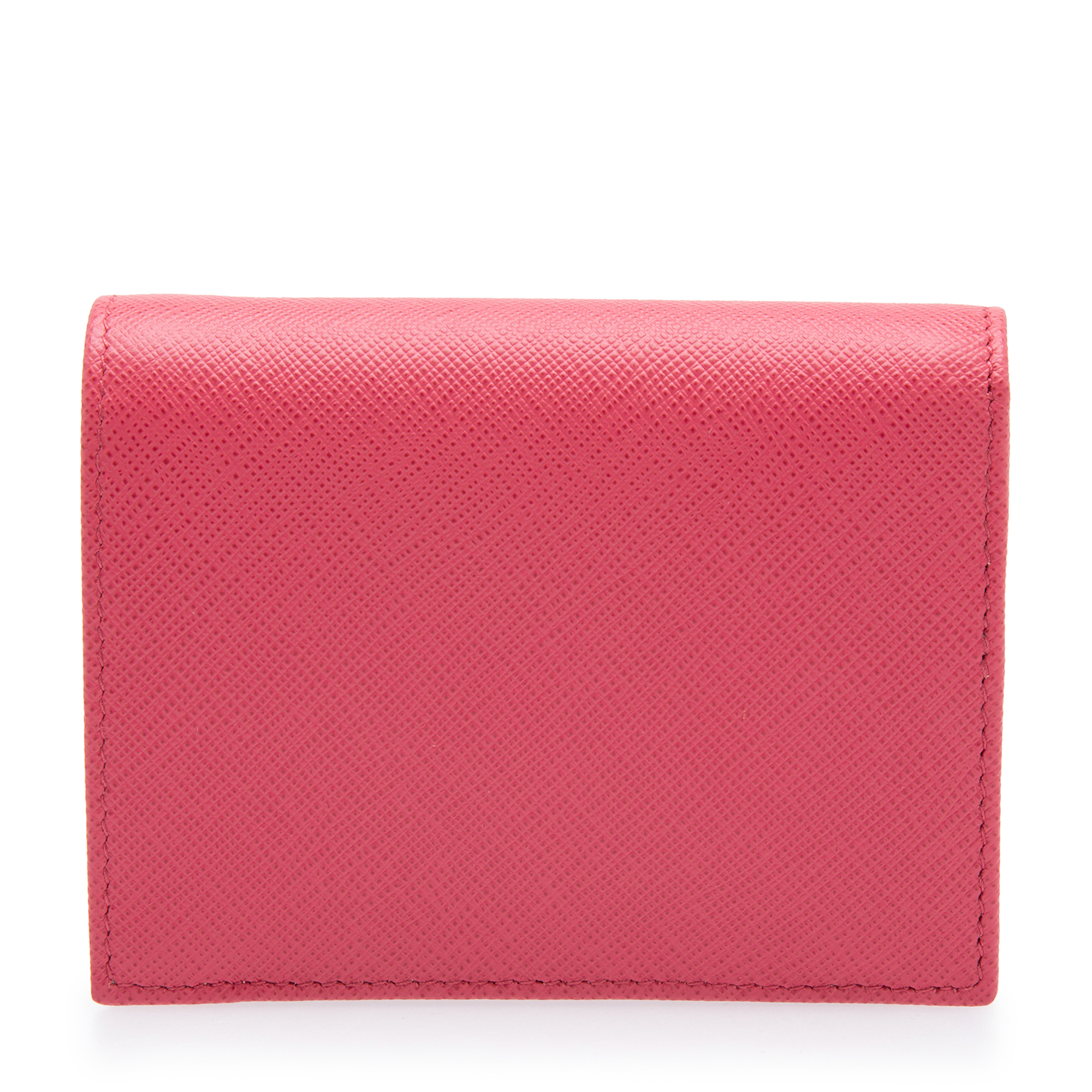 

Small Saffiano leather wallet, Pink