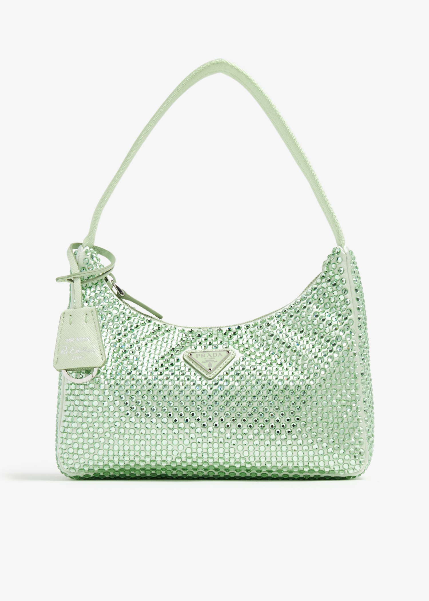 

Re-Edition crystal-embellished mini bag, Green