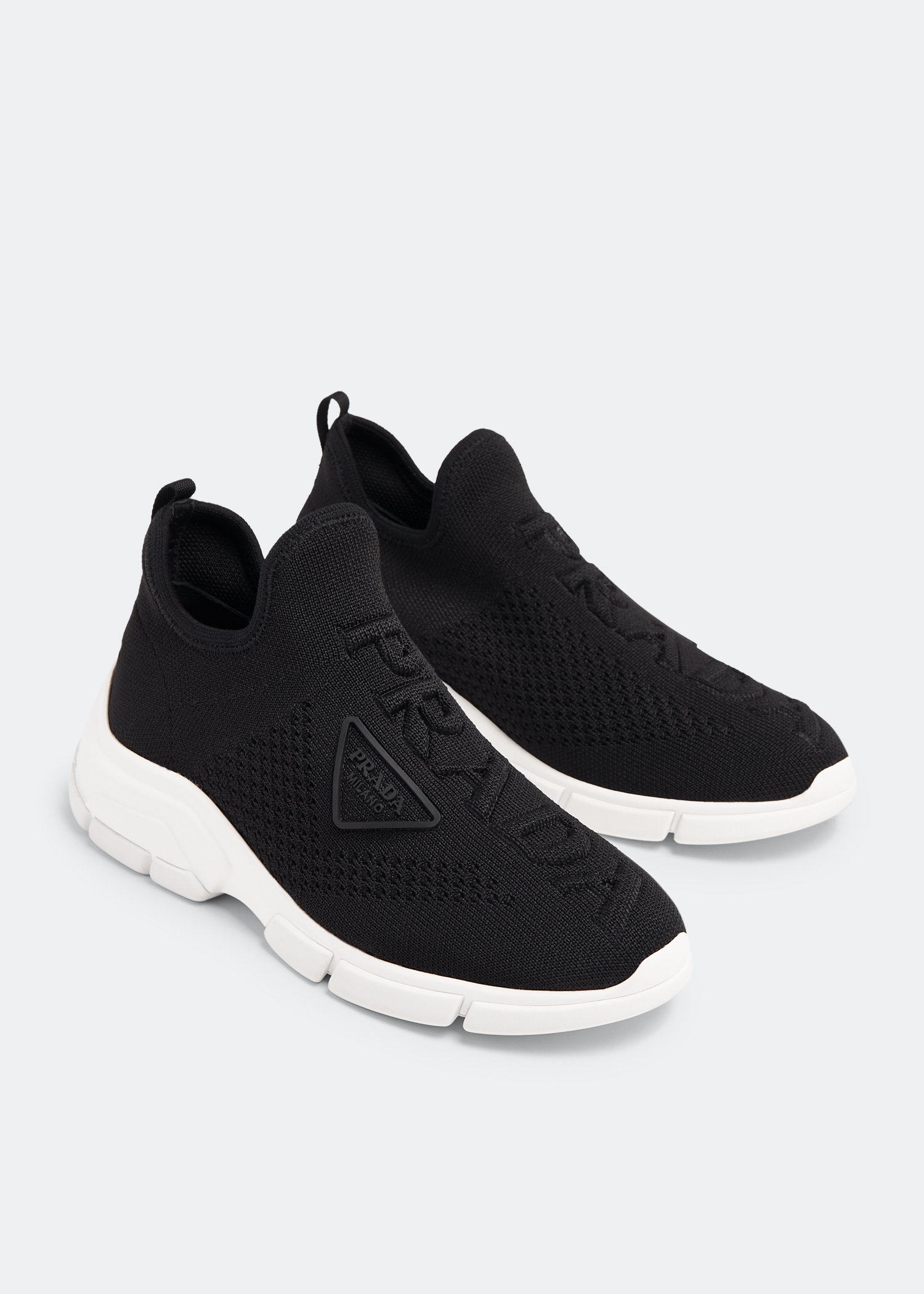 Prada knit clearance slip on sneakers