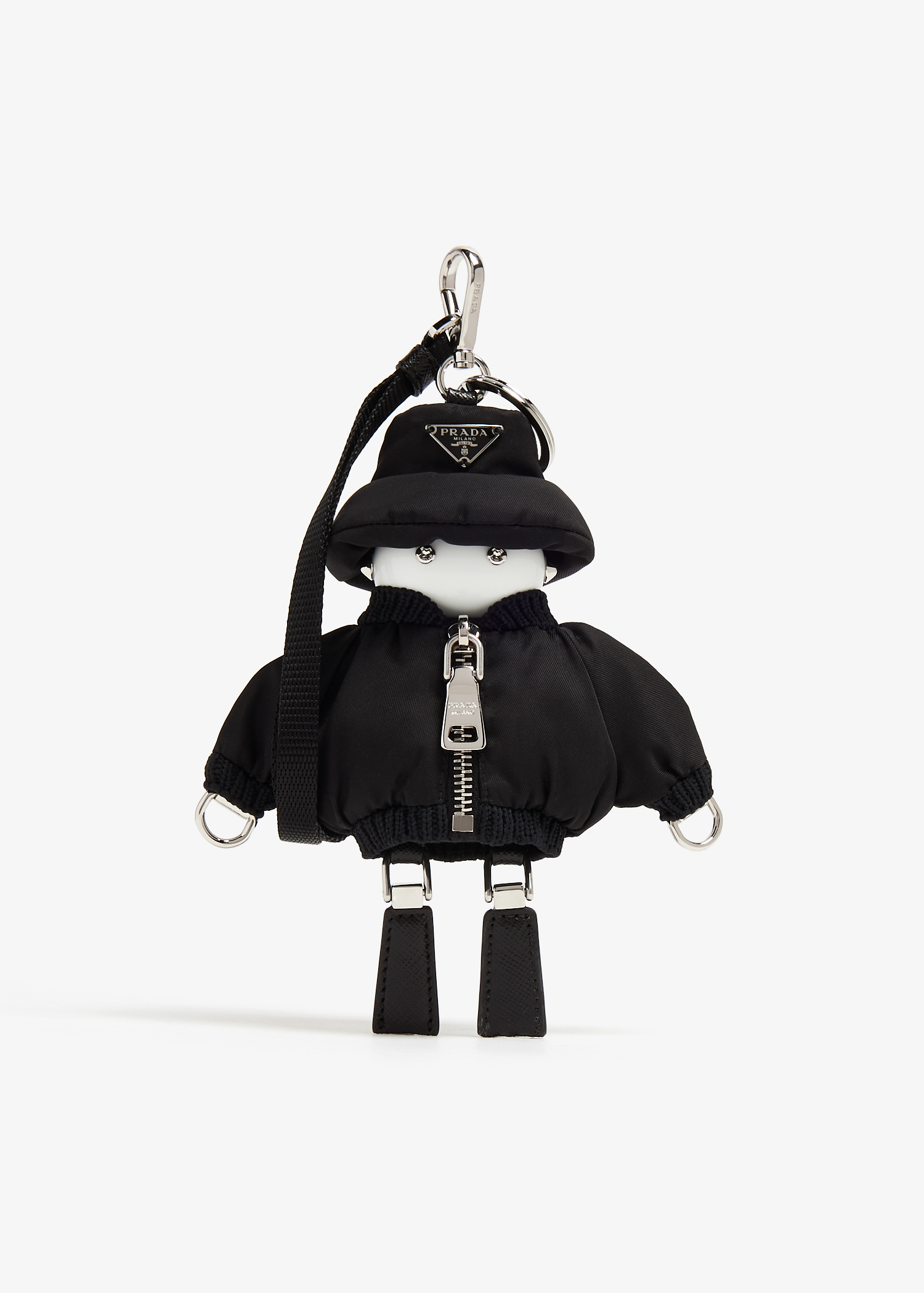 

Re-Nylon keyring with shoulder strap, Black