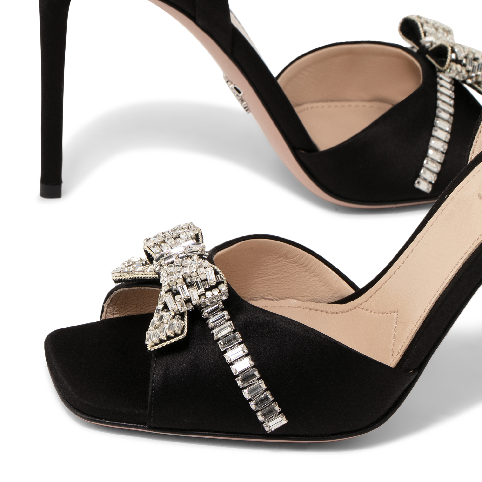 

Satin sandals, Black