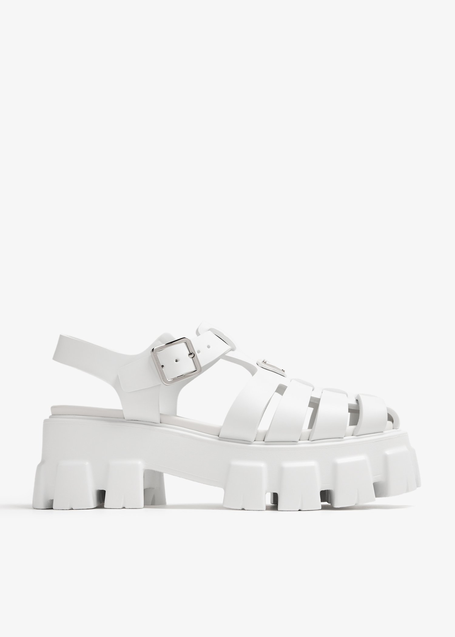 

Rubber Monolith sandals, White