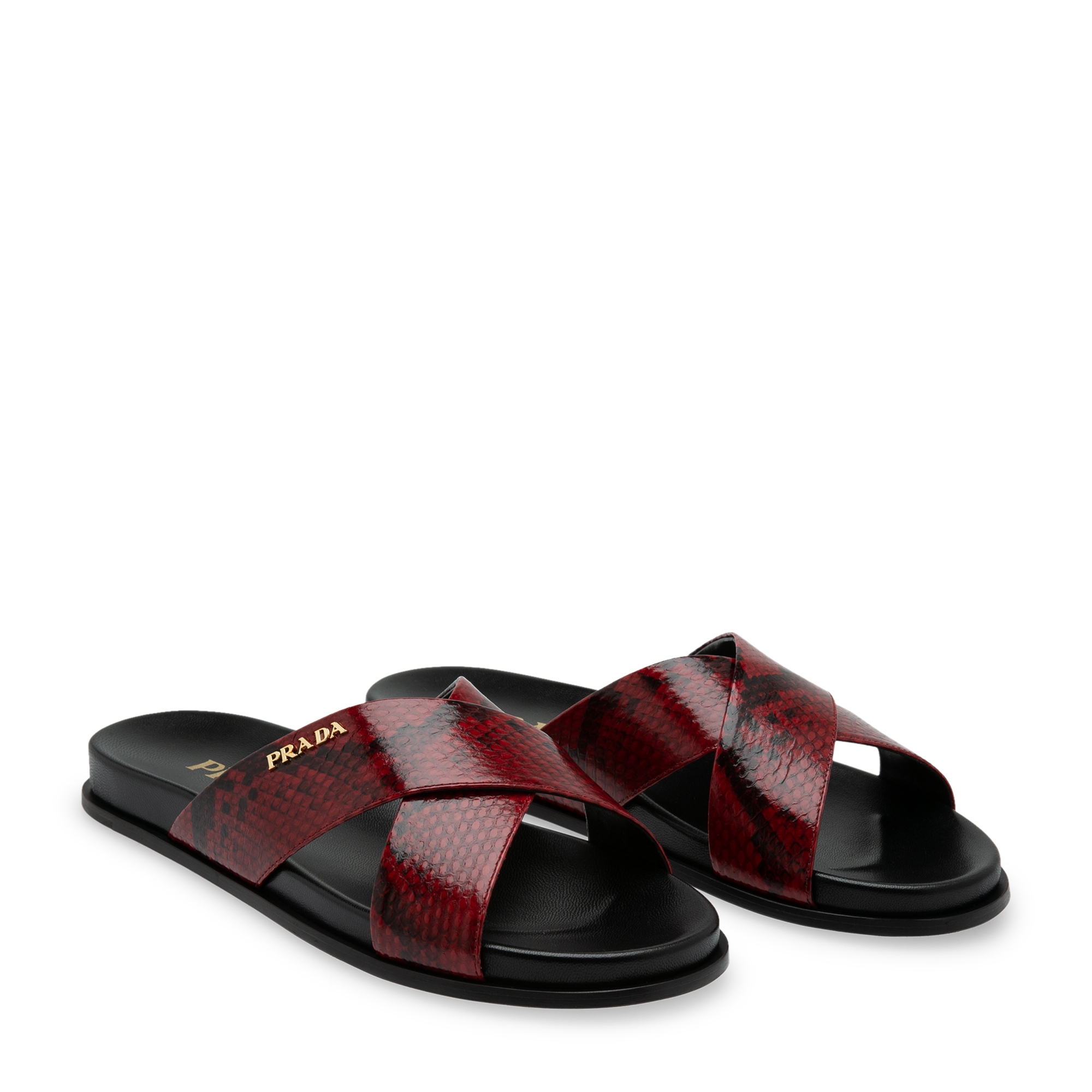 

Cross-over sandals, Red