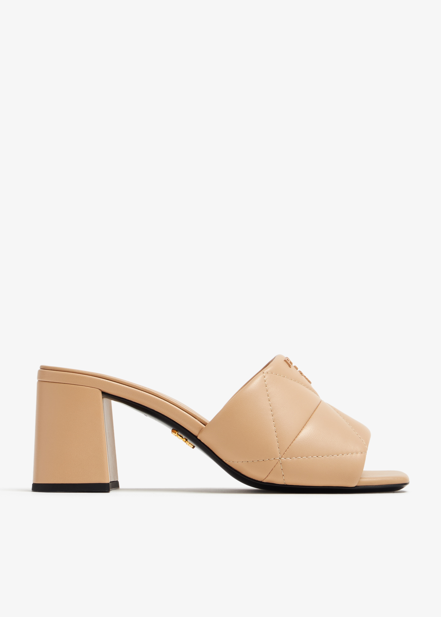 

Quilted leather sandals, Beige