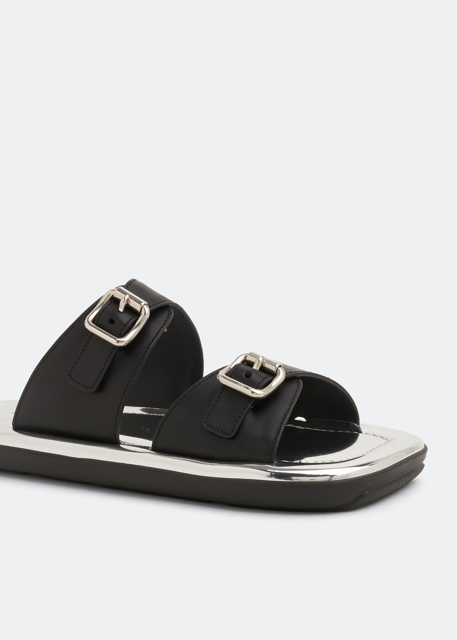 

Leather sandals, Black