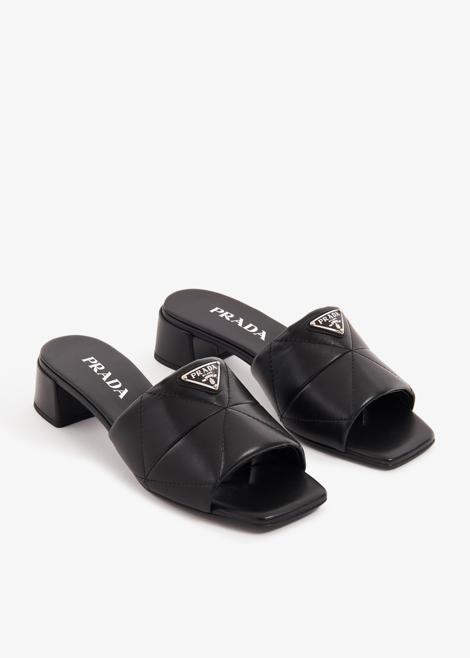 Prada women's pool slides hot sale