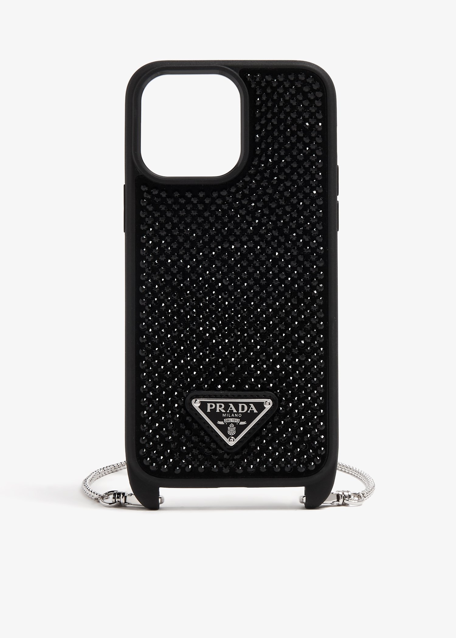 Prada Crystal iPhone 14 Pro Max case for Women - Black in KSA 