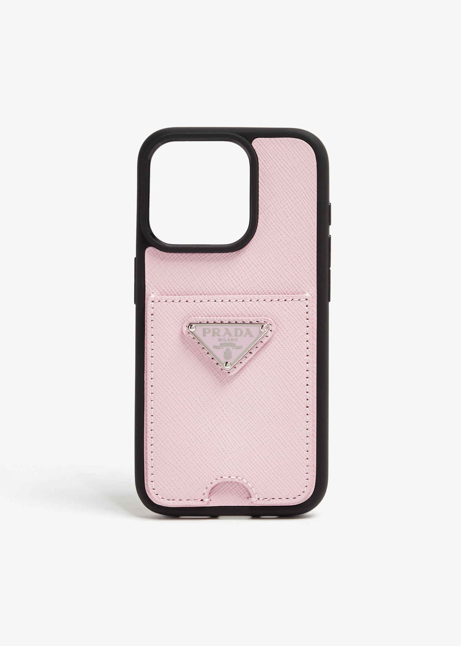 Prada iPhone 15 Pro saffiano leather cover for Women Pink in UAE