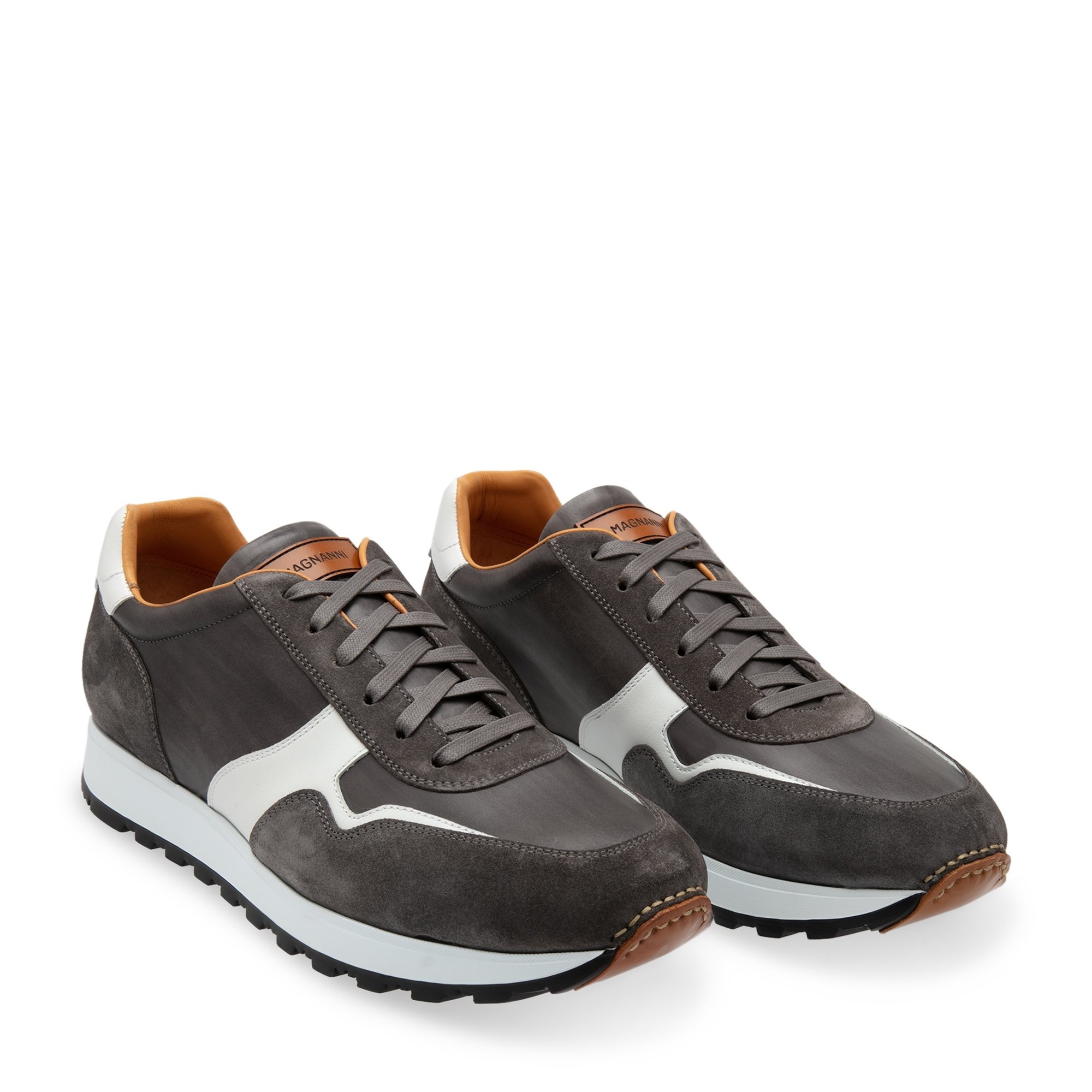 

Leather and suede sneakers, Grey